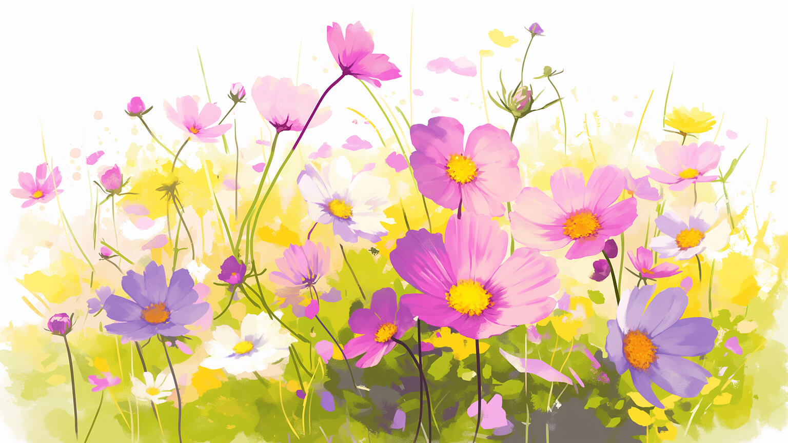 Beautiful Cosmos Flowers Desktop