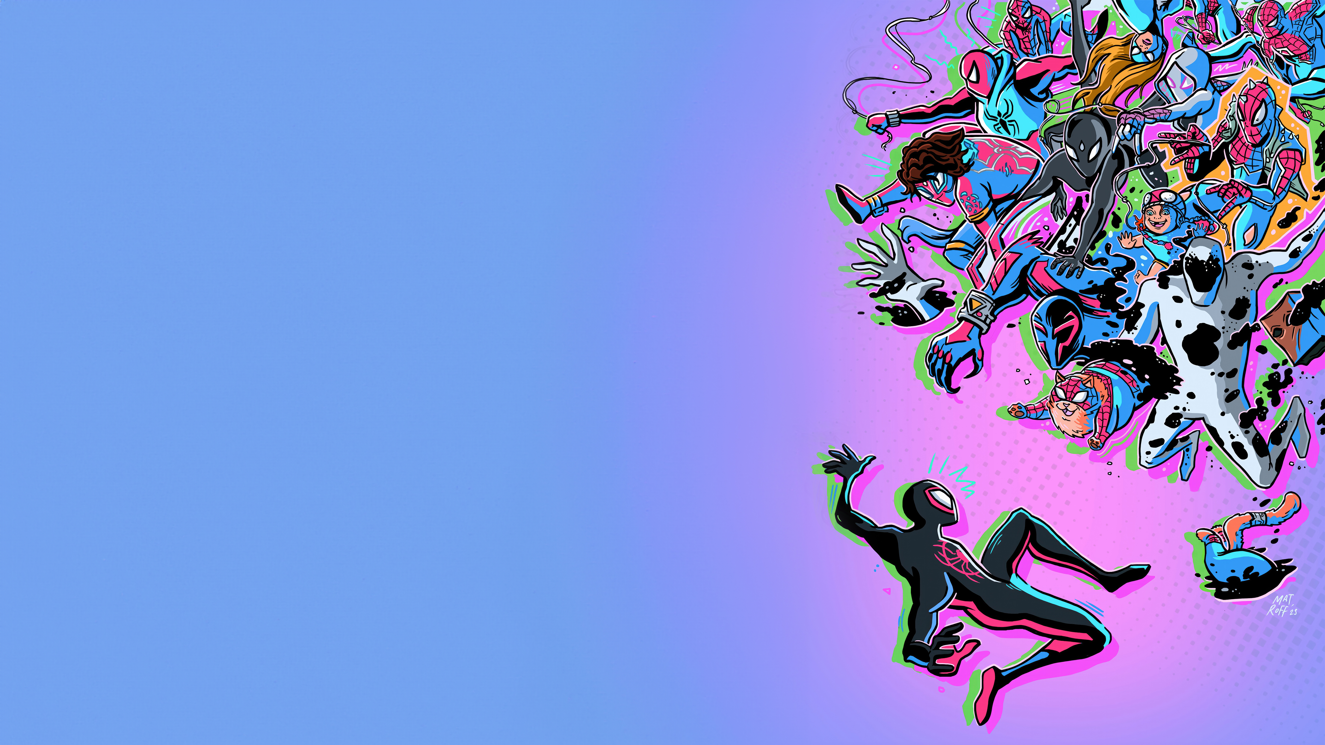 The Spiderverse Minimal 4k Wallpaper, HD