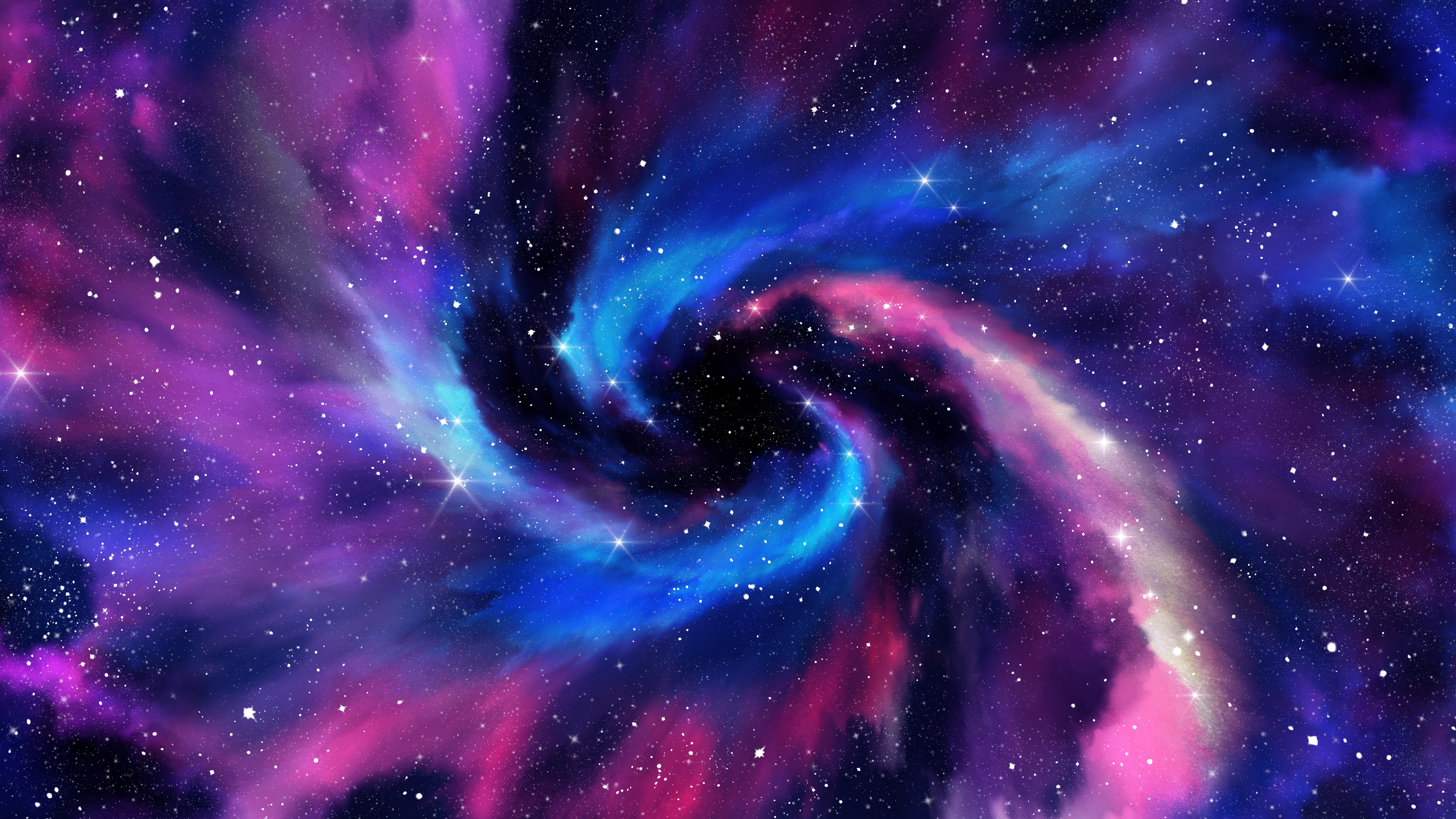 Spiral galaxy Wallpaper 4K, Milky Way