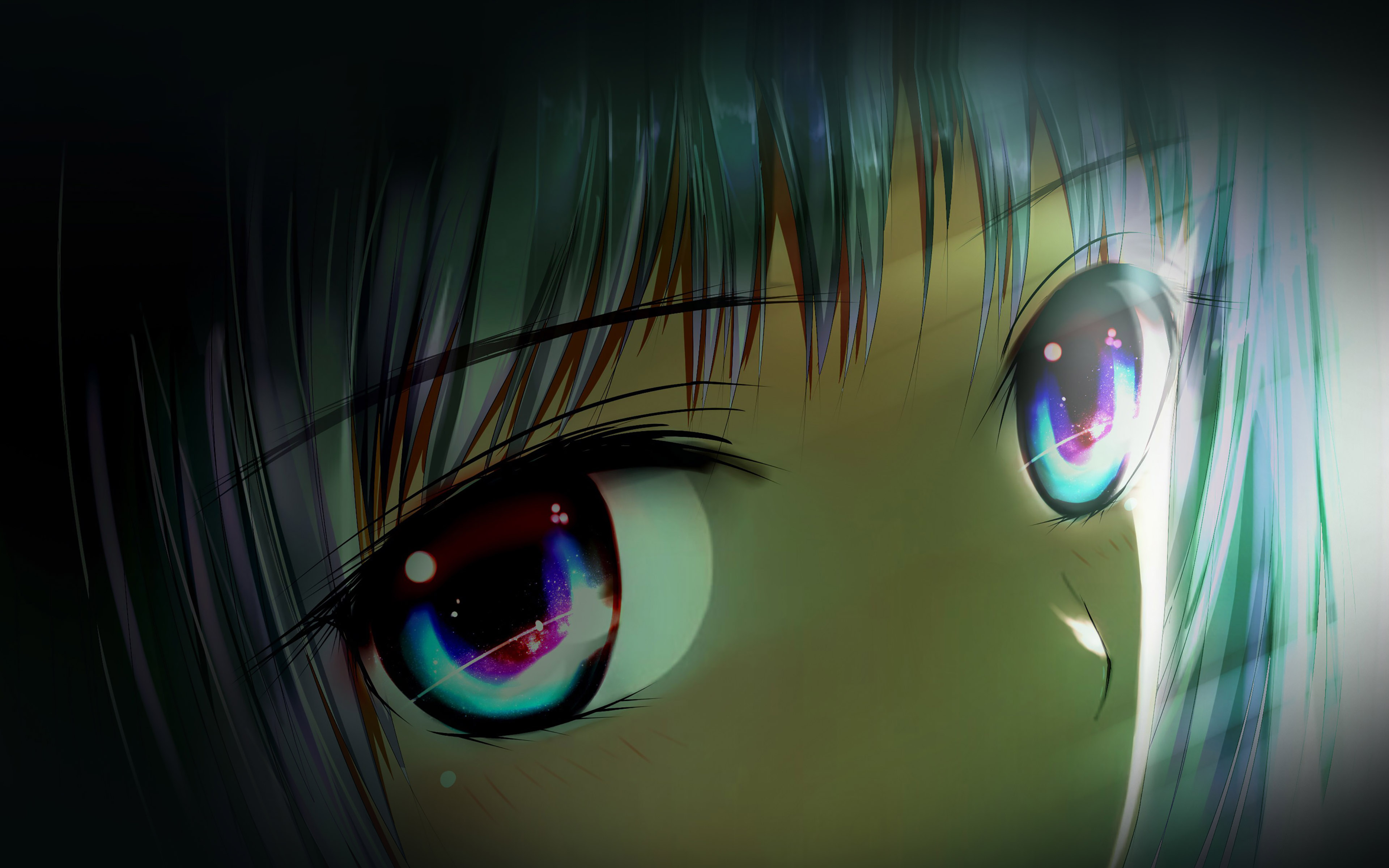 Eye Pure Girl Dark Anime Art