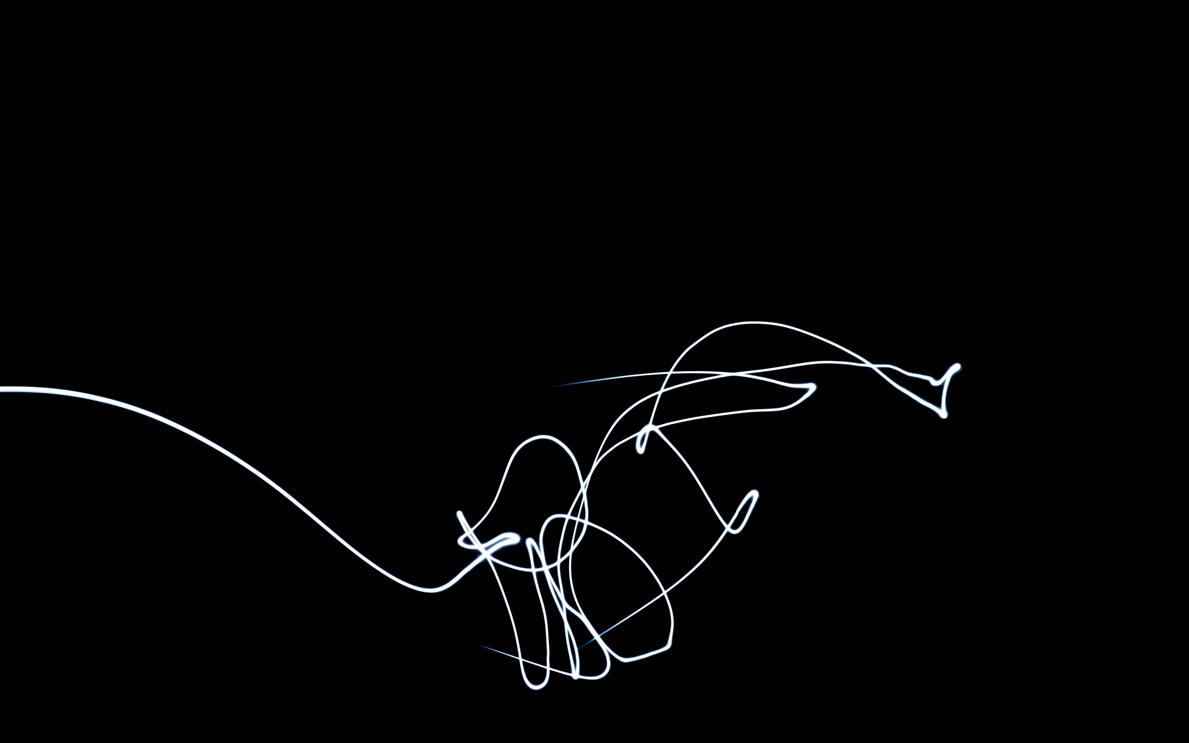 Download wallpaper 3840x2400 line, neon