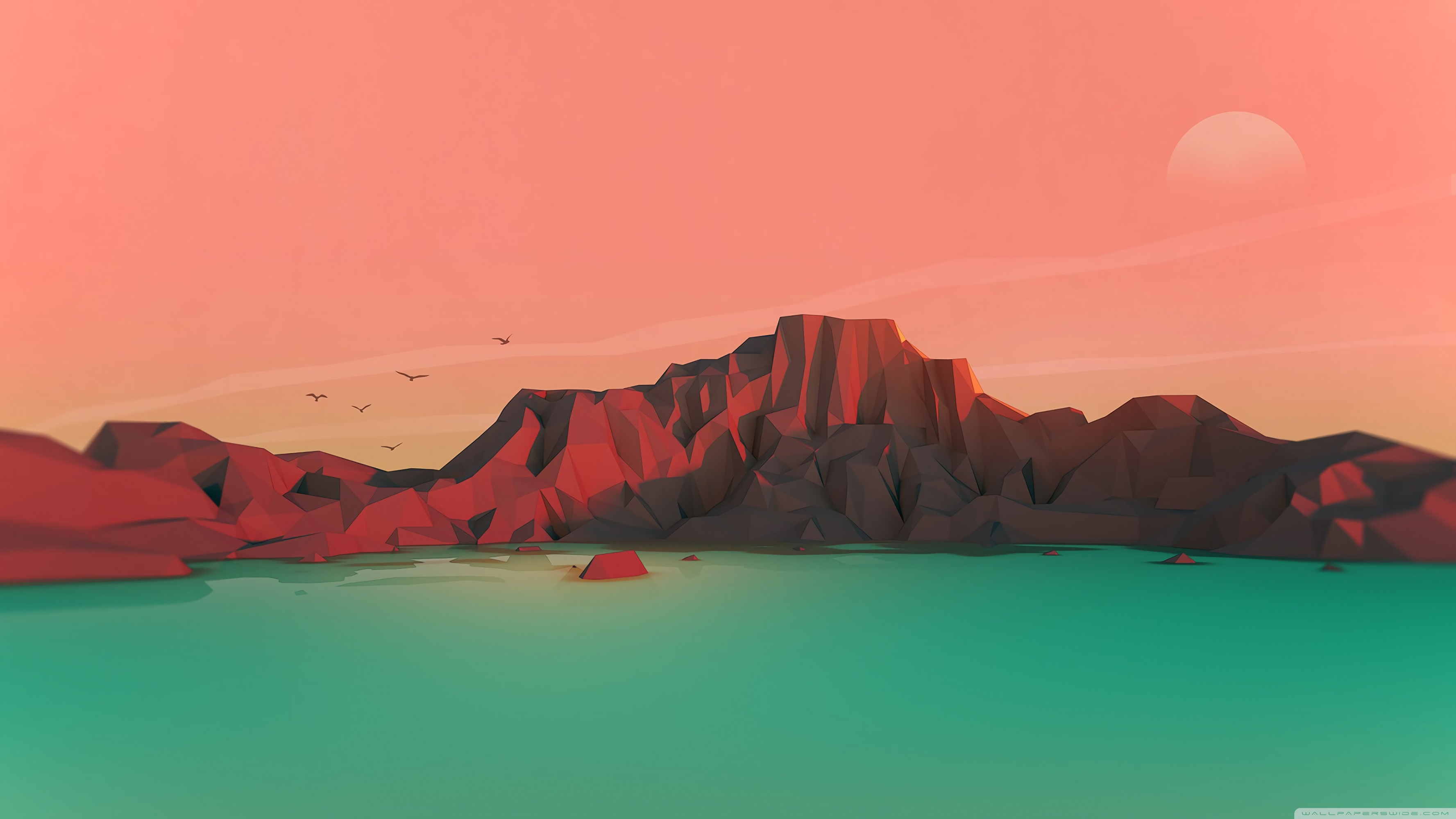 Low Poly Environment Ultra HD Desktop