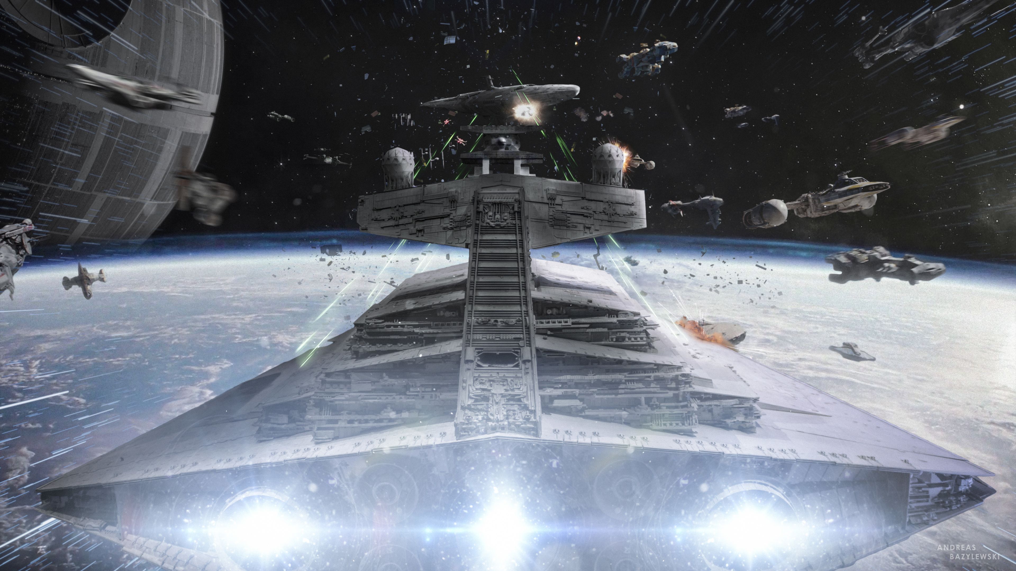 Star Wars Devastator Ship 4k star wars