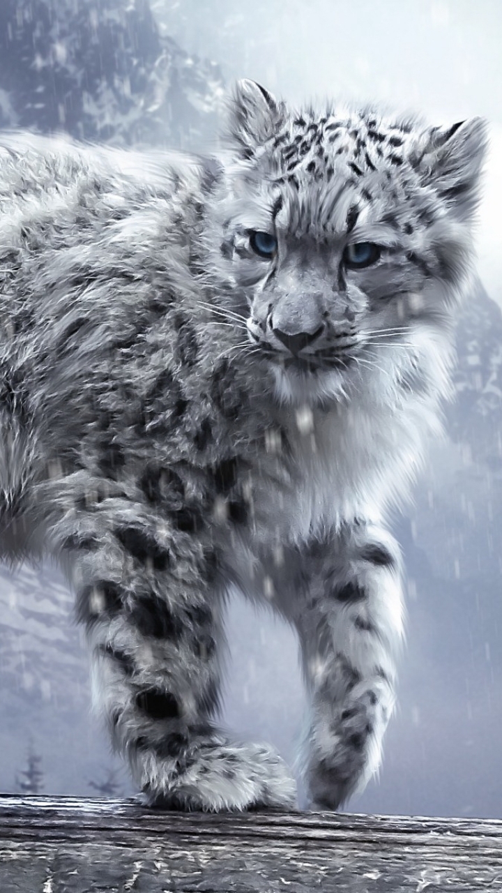 Snow Leopard Phone Wallpaper