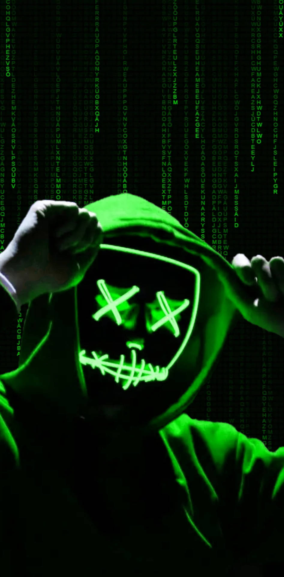 Download Neon Green Hacker Mask Hacking
