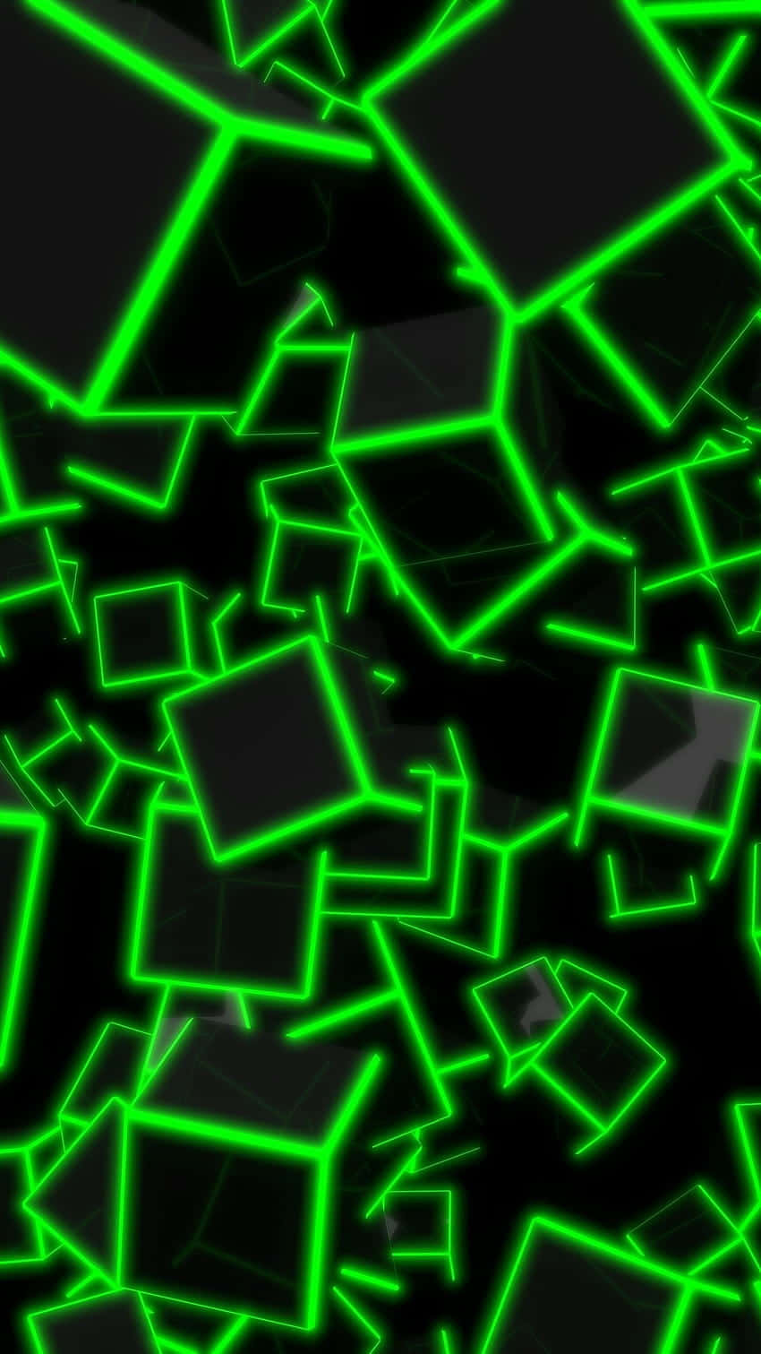 Download Green Glowing Cubes In