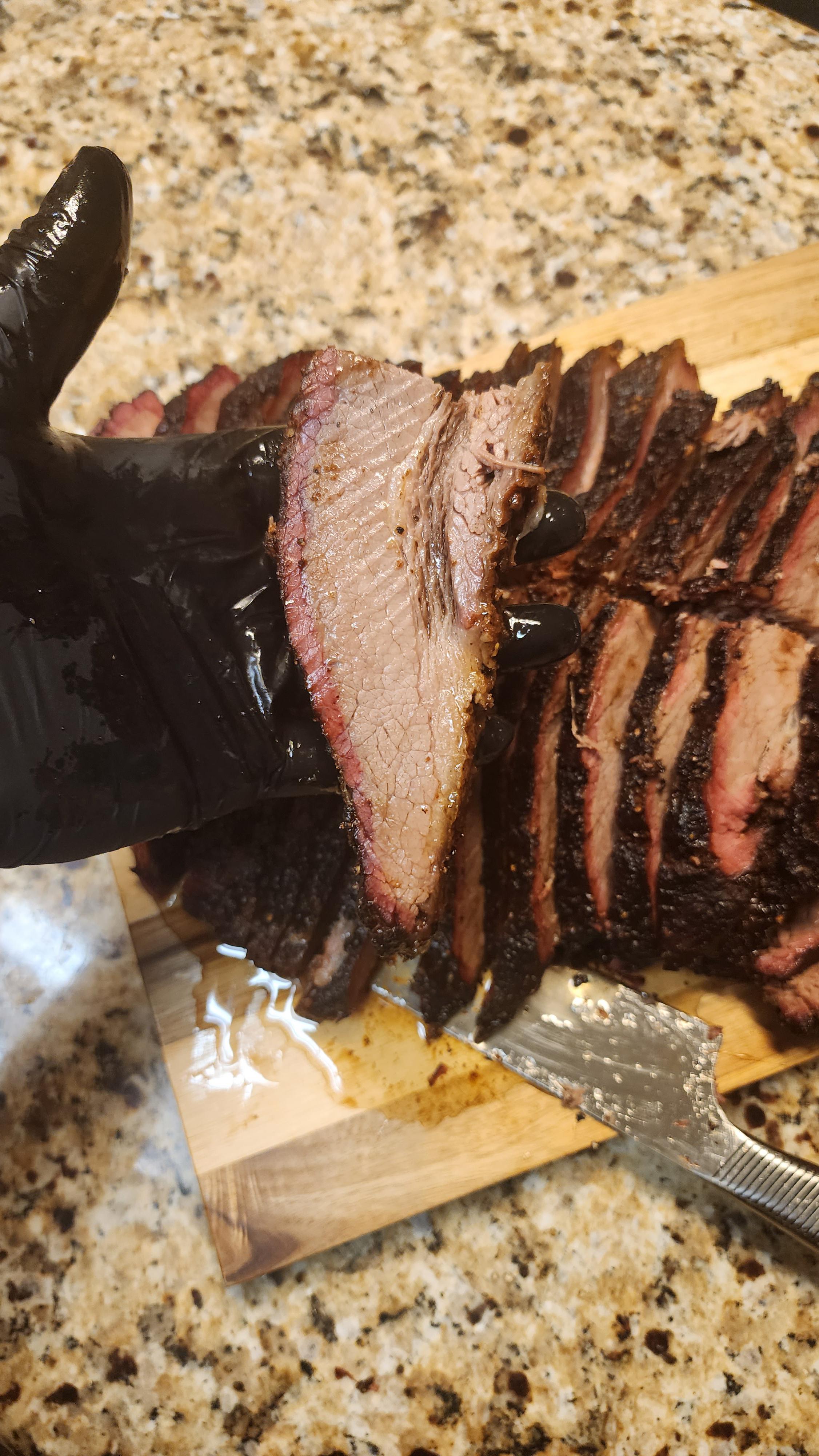 I heard we're sharing brisket pics, r