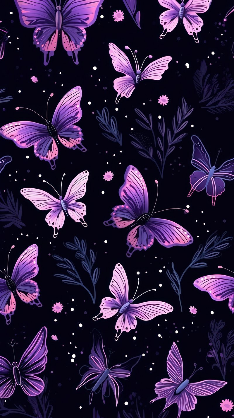 Purple Butterfly Image. Free Photo