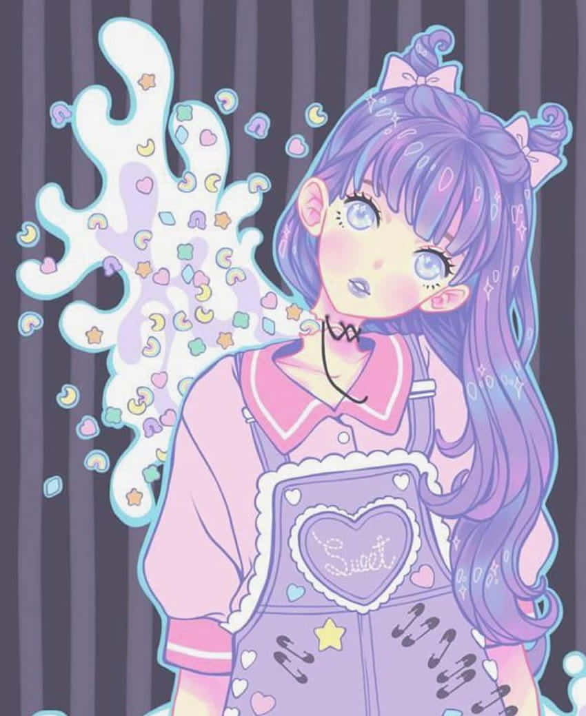 Download Pastel Goth Anime Girl Wearing