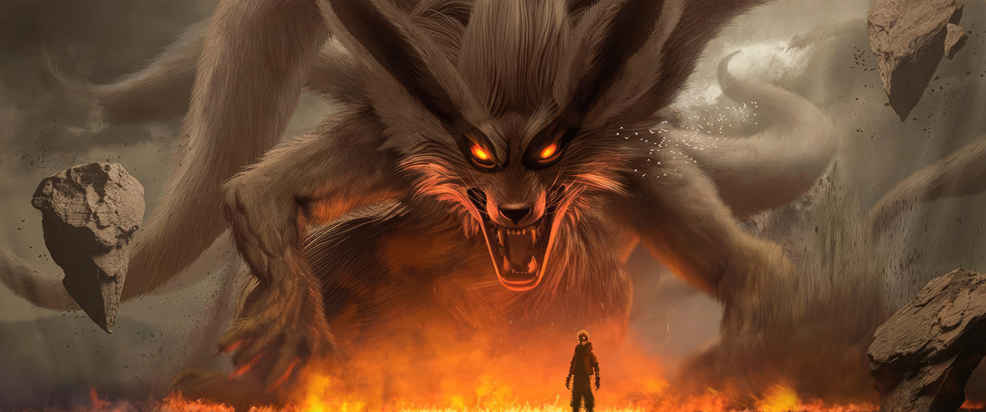 Kurama And Naruto UltraWide