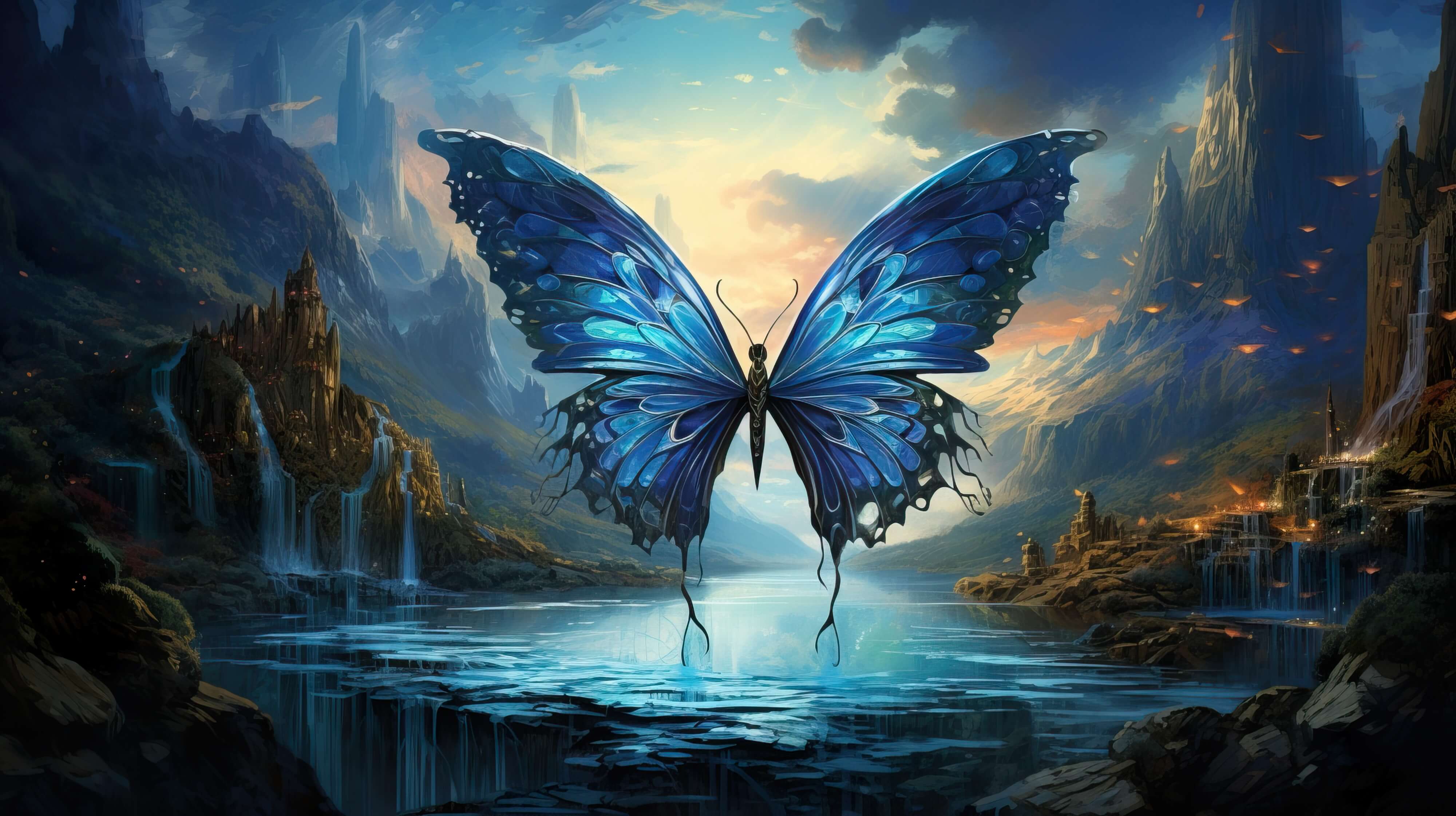 Blue 2025 butterfly wallpaper