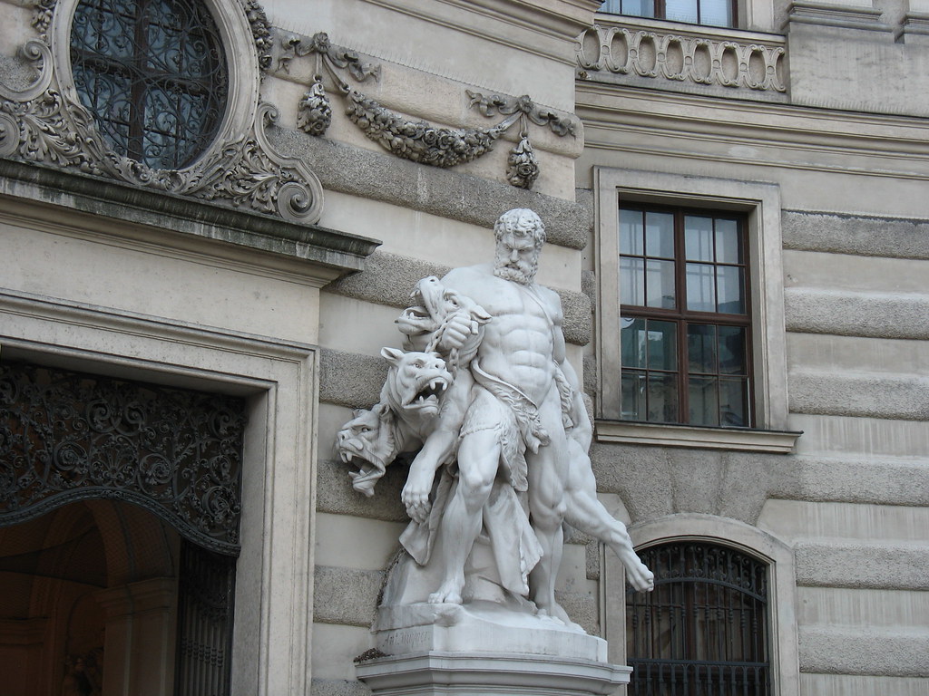 Statue of Hercules and the Cerberus at