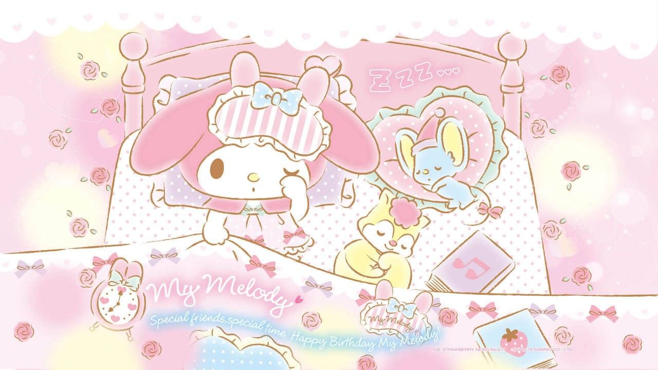 My melody wallpaper, Pink wallpaper