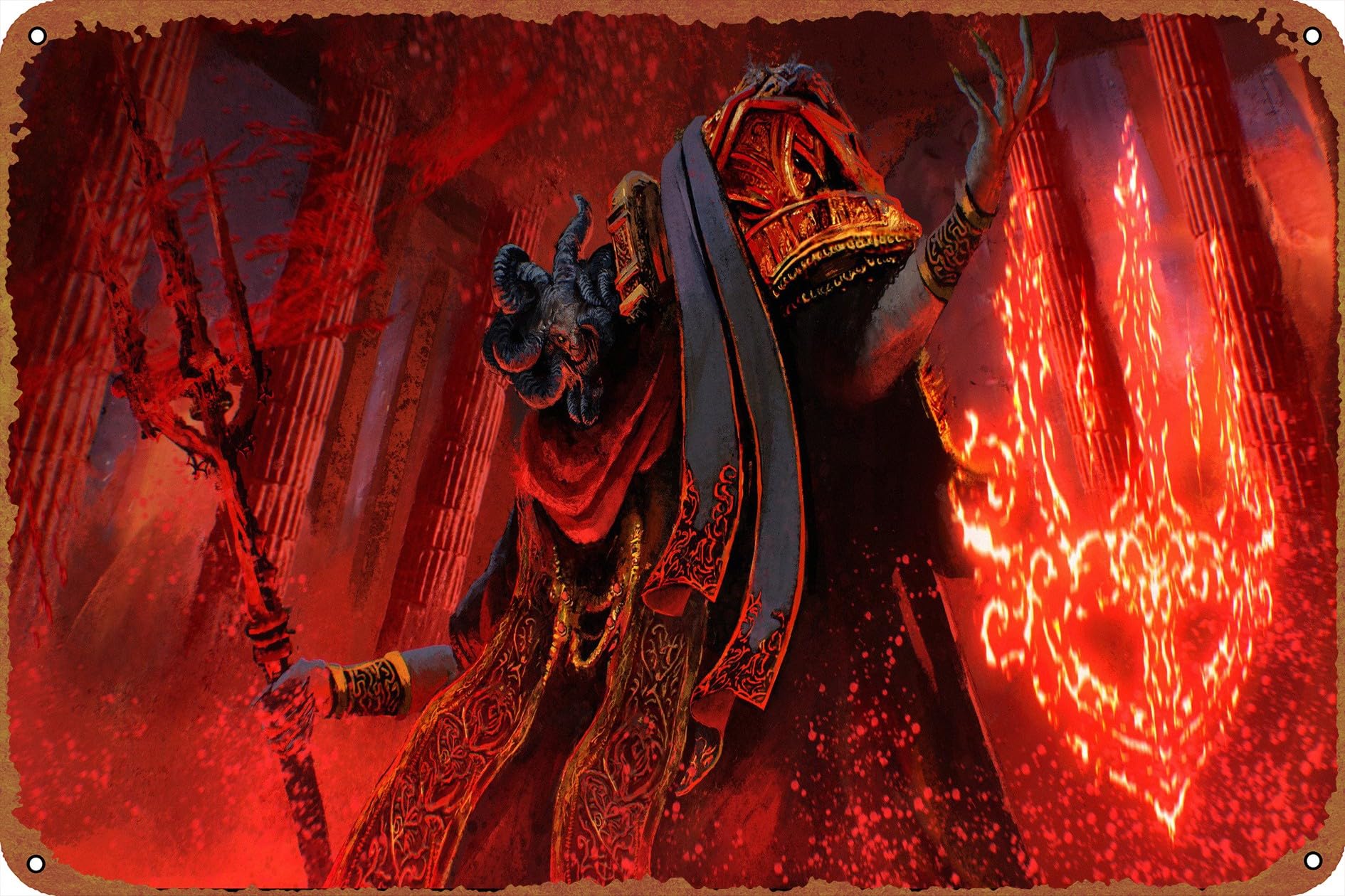 IEITB Mohg, Lord of Blood Art Poster Metal Tin Logo Vintage Metal Poster Family Club Bar Cafe Bedroom Wall Decoration Gift 8x12 inches, Amazon.co.uk: Home & Kitchen