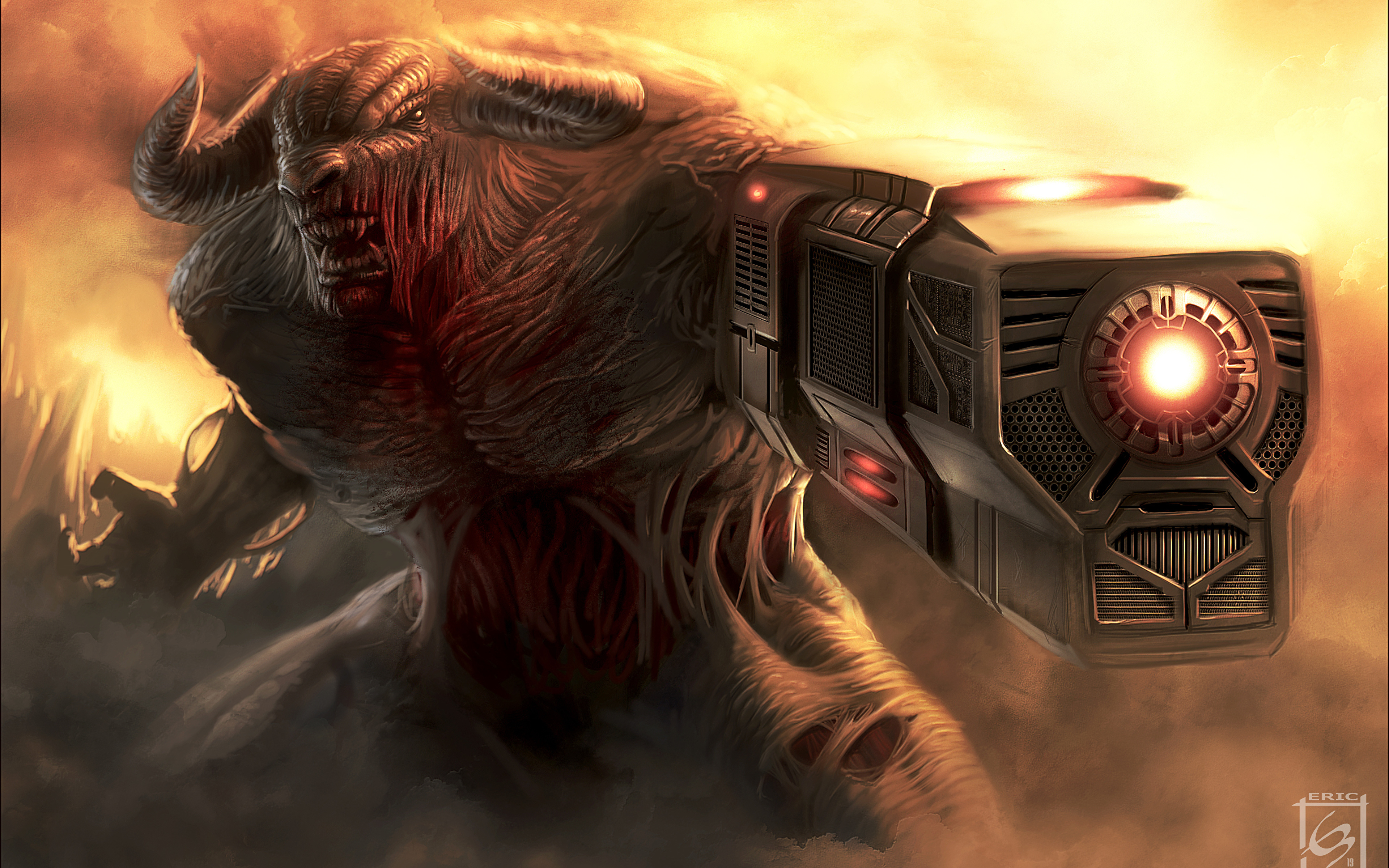 Desktop Wallpaper Doom Monsters Horns