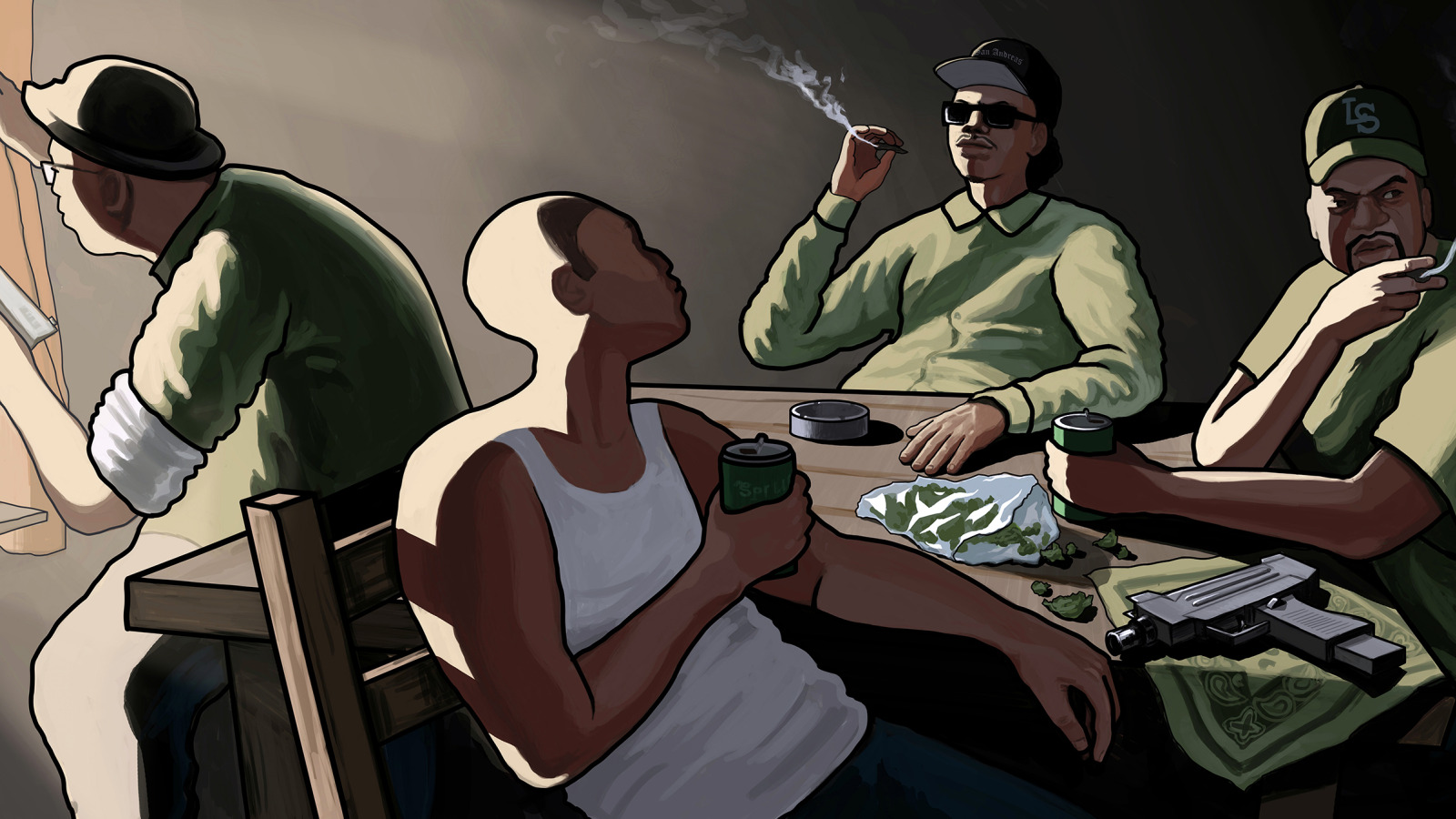 wallpaper Ryder, gta, Carl Johnson