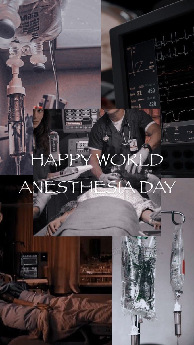 Anesthesia Day. Medical wallpaper