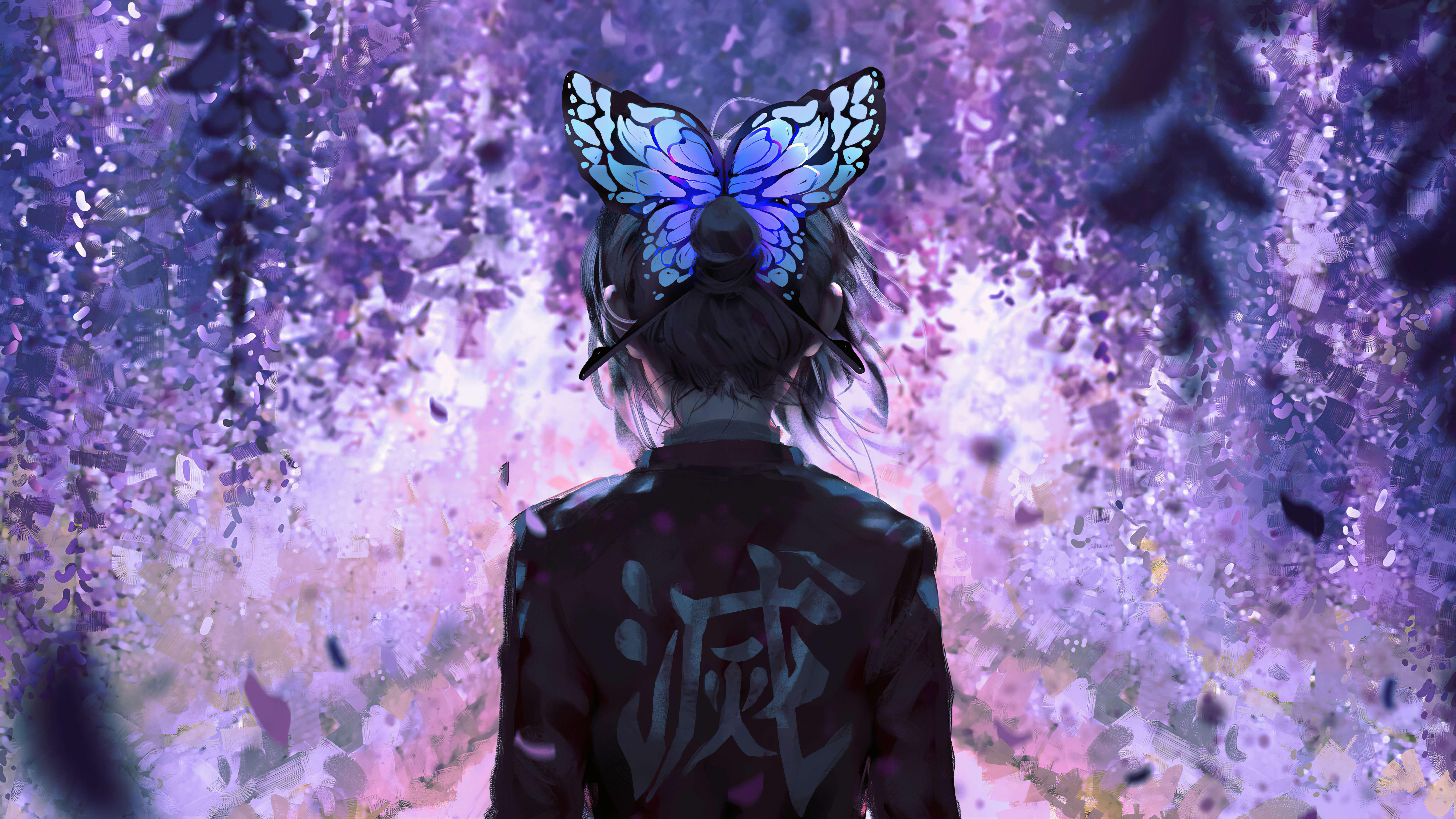 wallpaper Butterfly, Hair, Anime