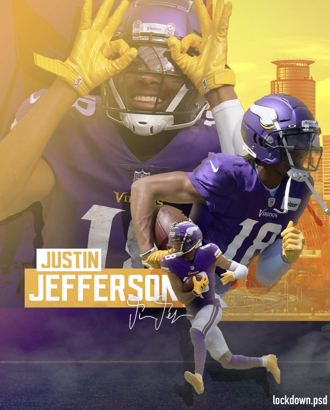 made a justin jefferson wallpaper