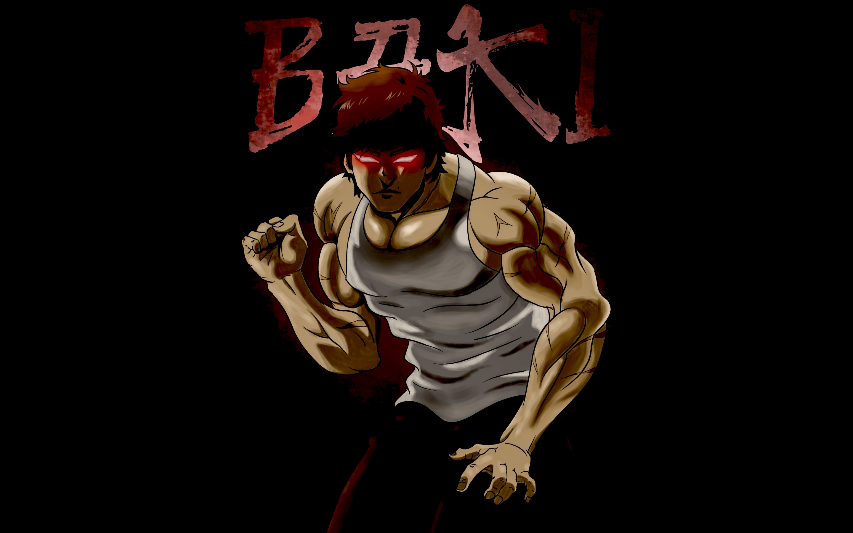 Baki Hanma Wallpaper 4K, Black