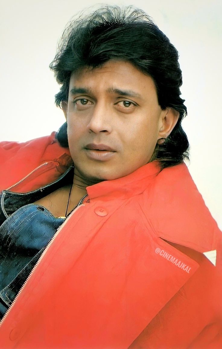 Mithun Chakraborty in an Orange Jacket