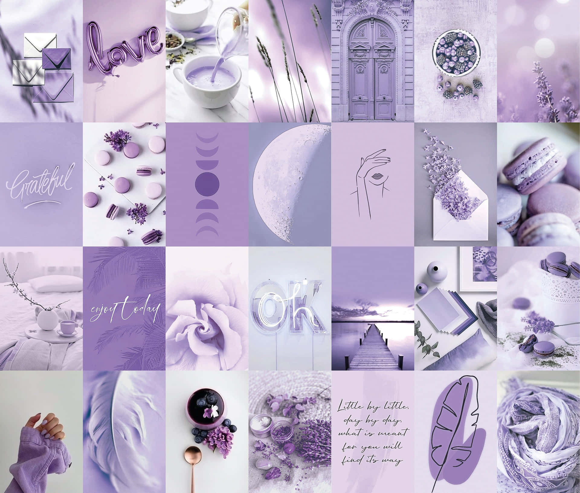 Purple Aesthetic Collage Wallpaper
