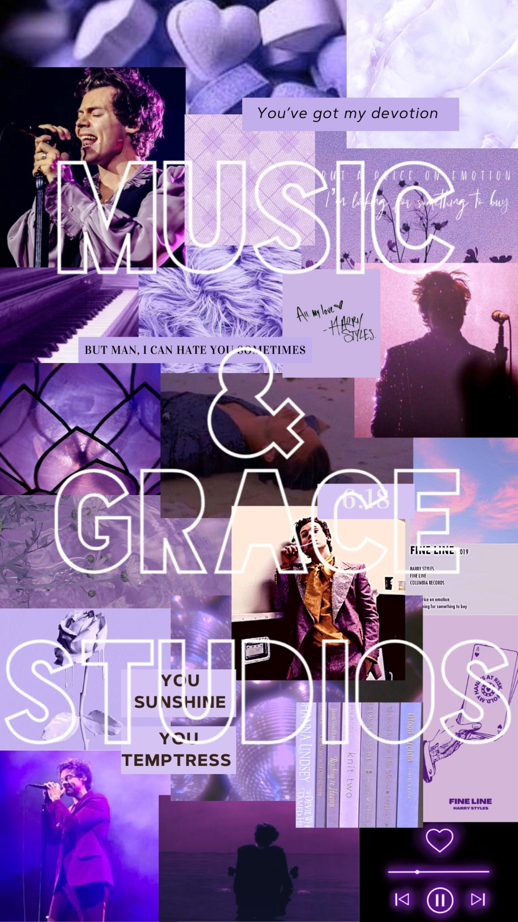 Harry Styles Purple Aesthetic Phone