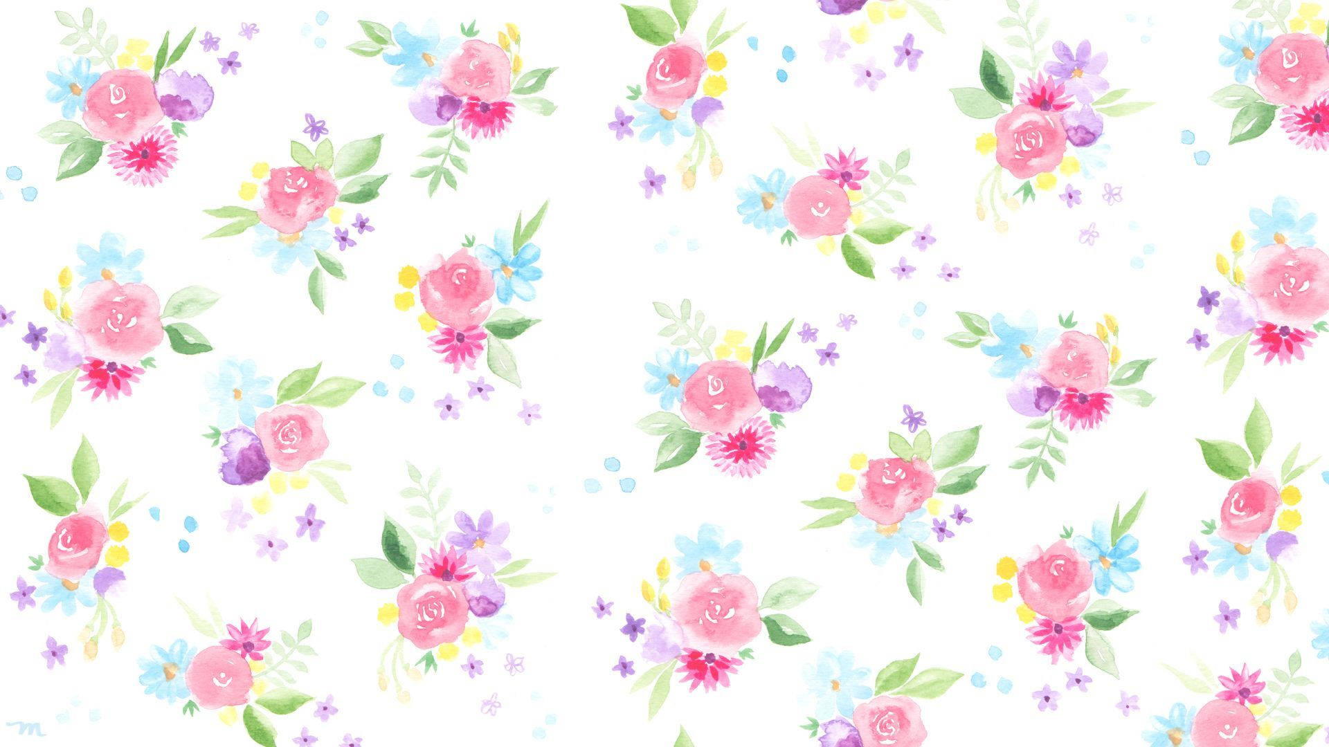 Vibrant Watercolor Floral Desktop