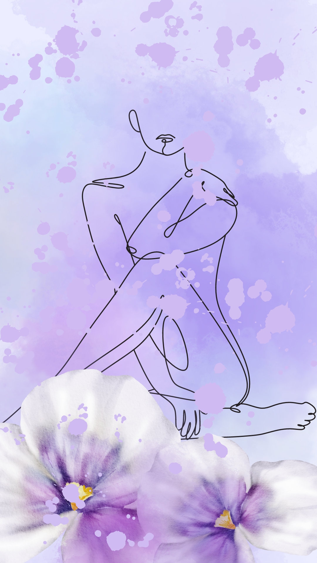 Lilac Floral iPhone Wallpaper Female