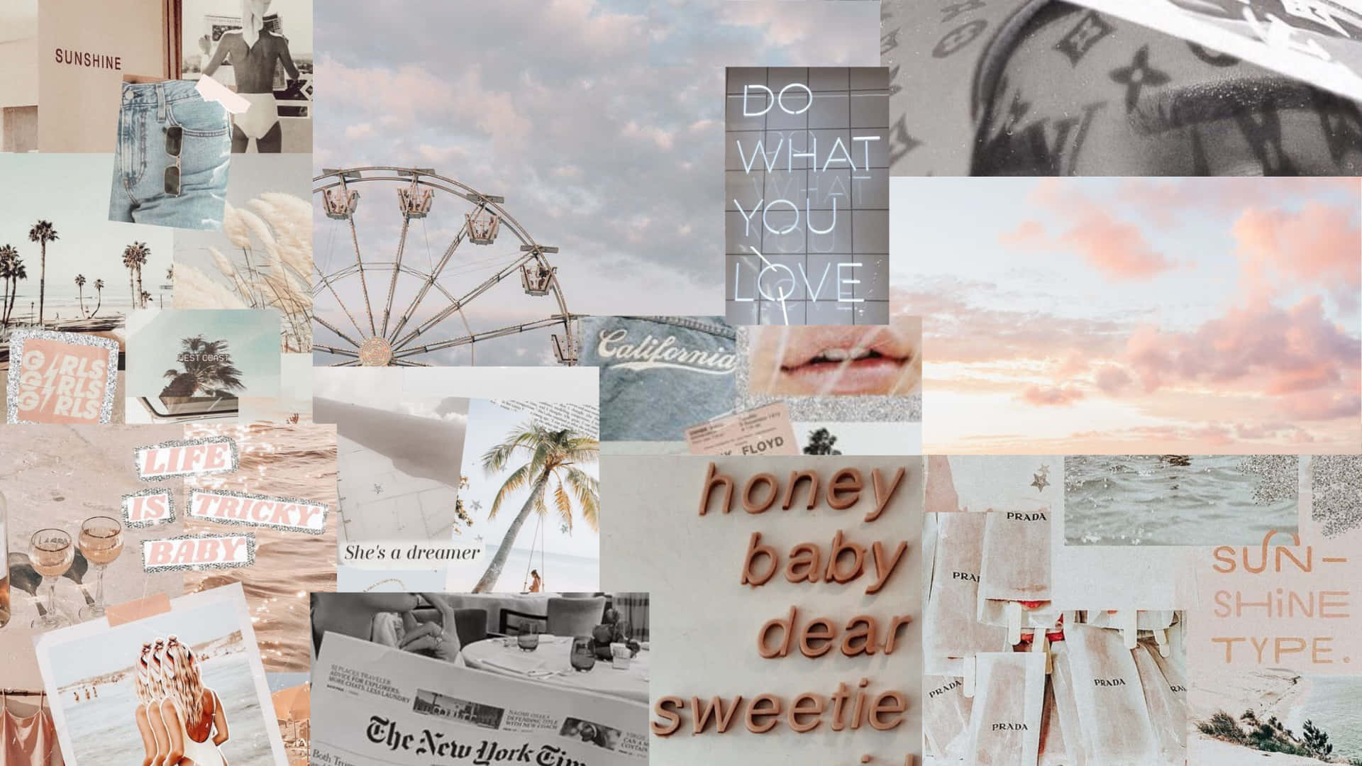 a Collage Aesthetic Laptop Wallpaper
