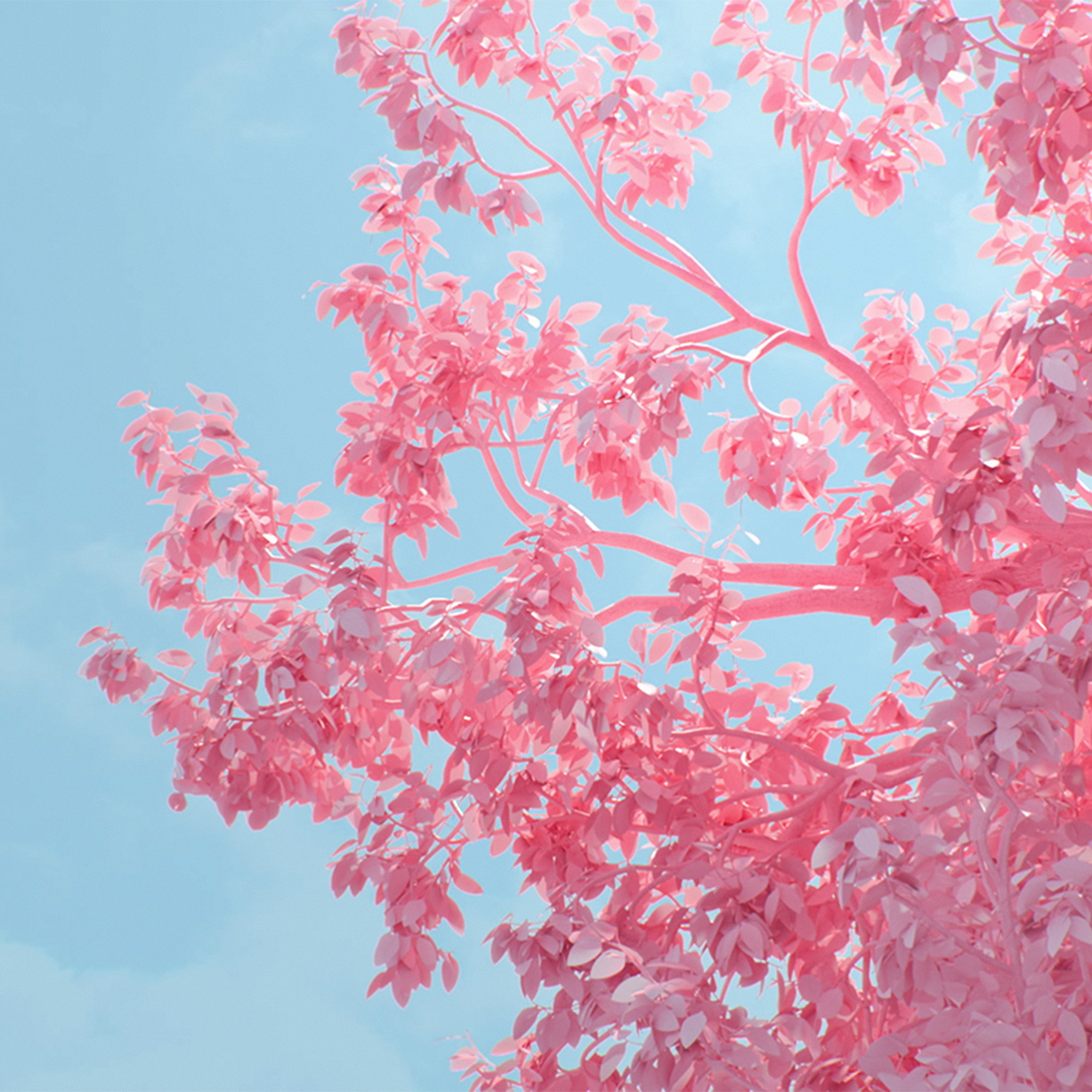 Tree Pink Spring Digital Art
