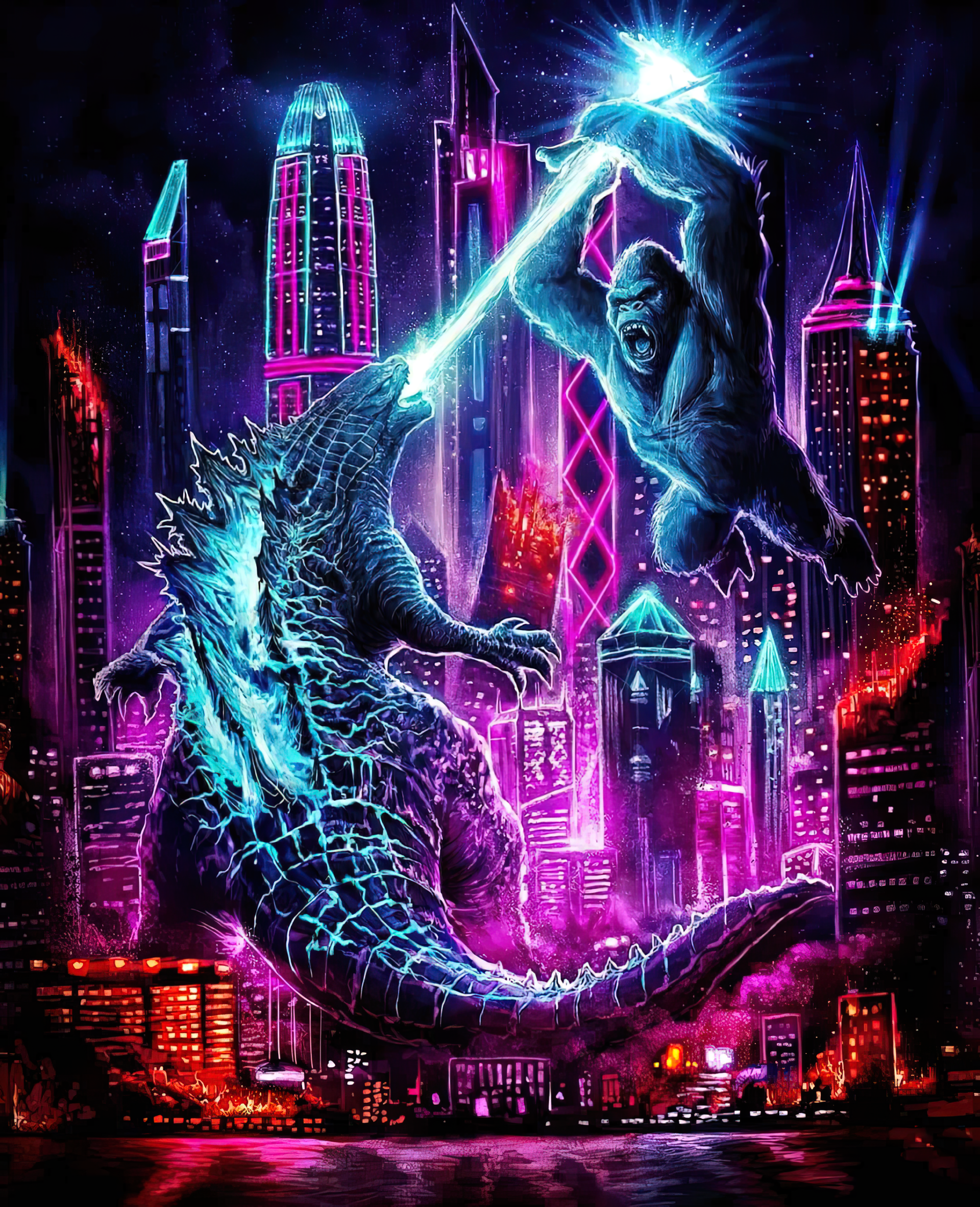 Godzilla vs Kong Art. Godzilla