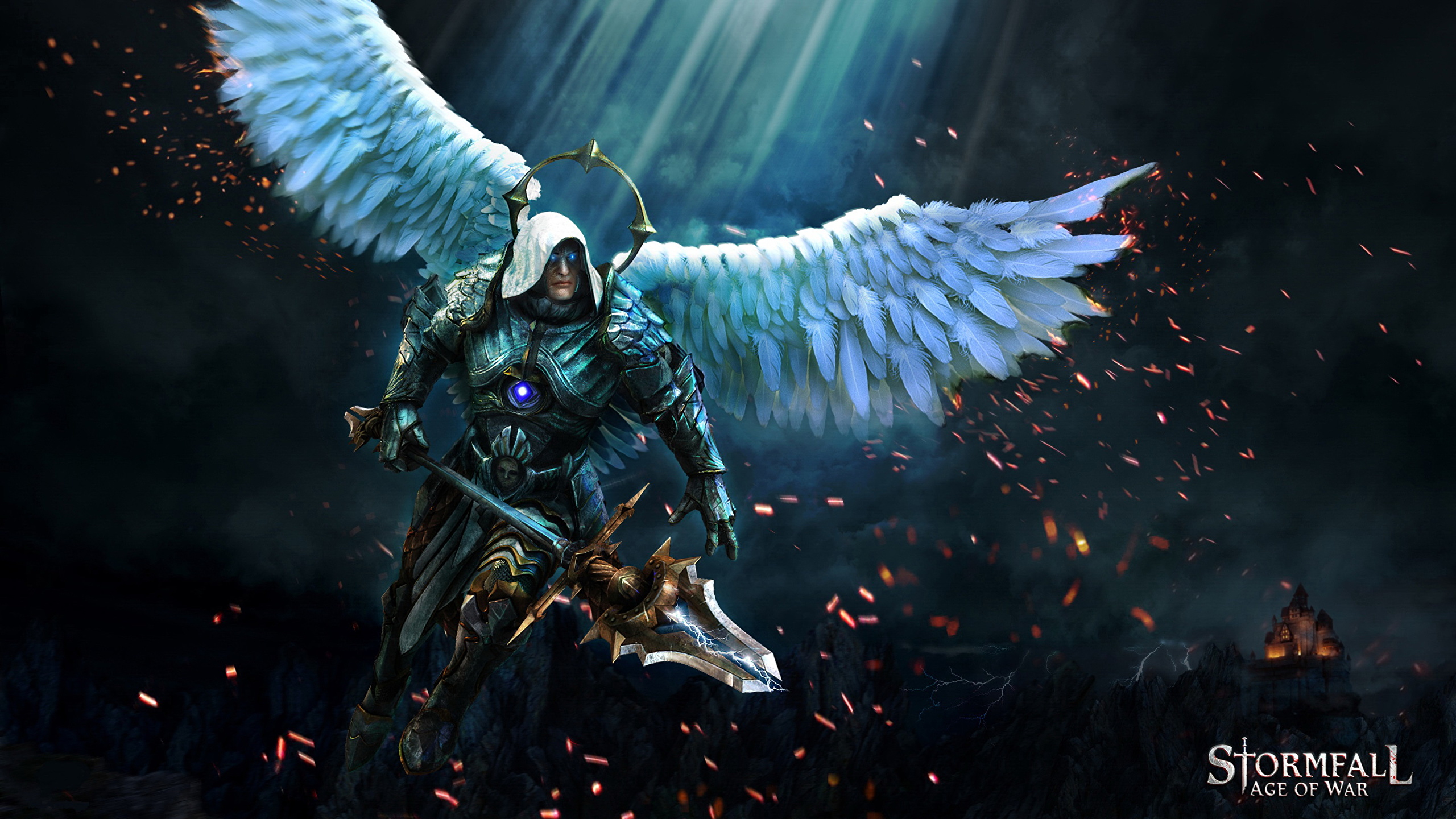 War Spear armour Fantasy angel 2560x1440