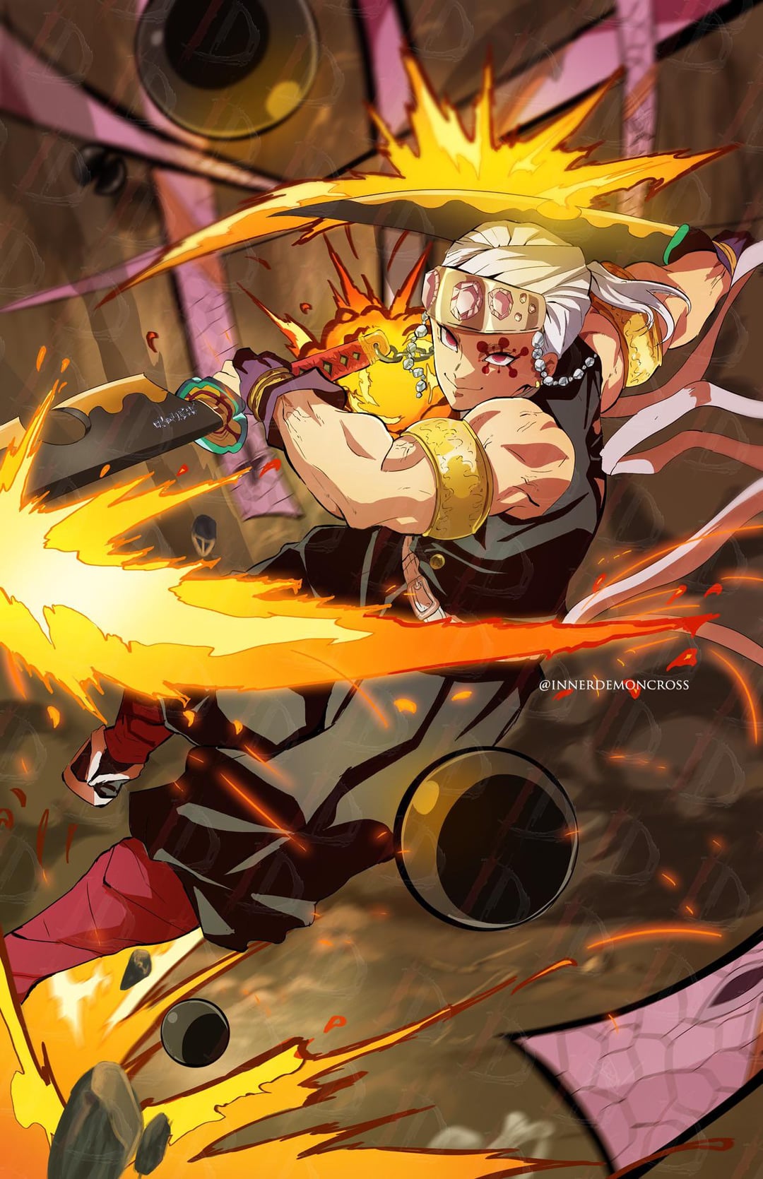 Some art of the Sound Hashira before