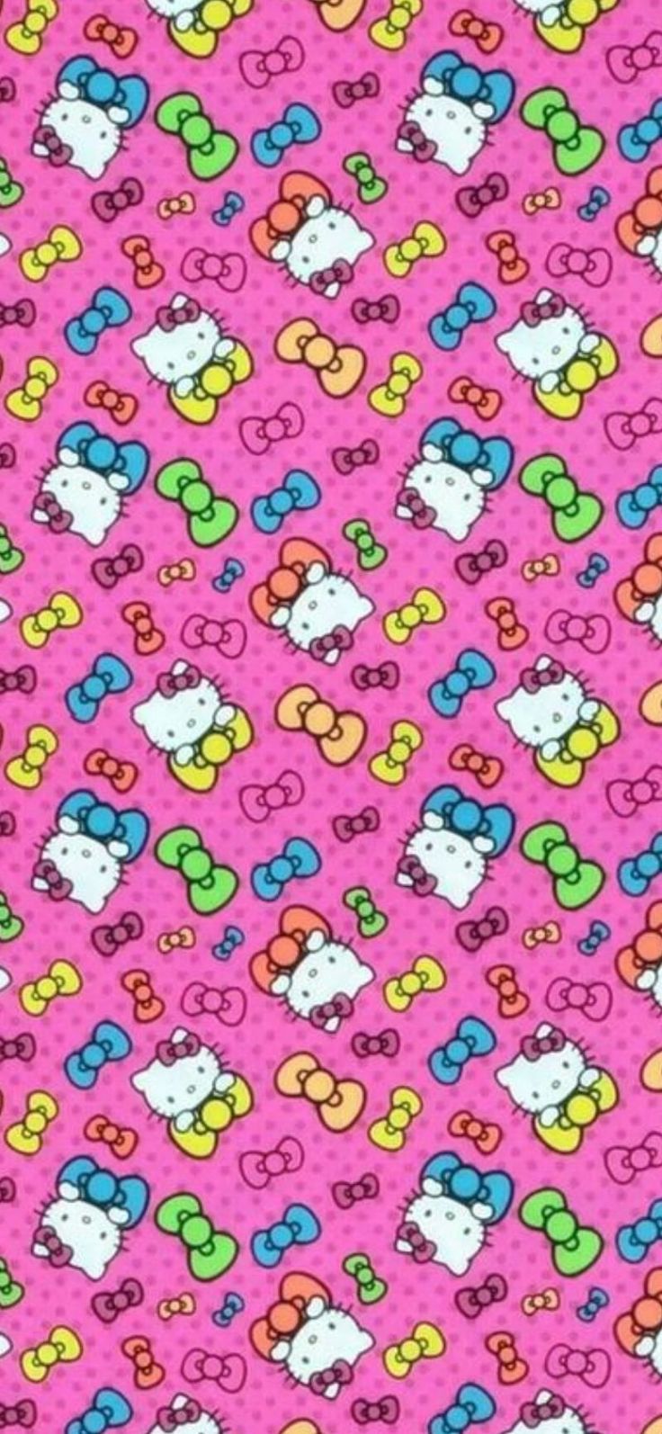 Hello kitty, cute, pattern, HD mobile