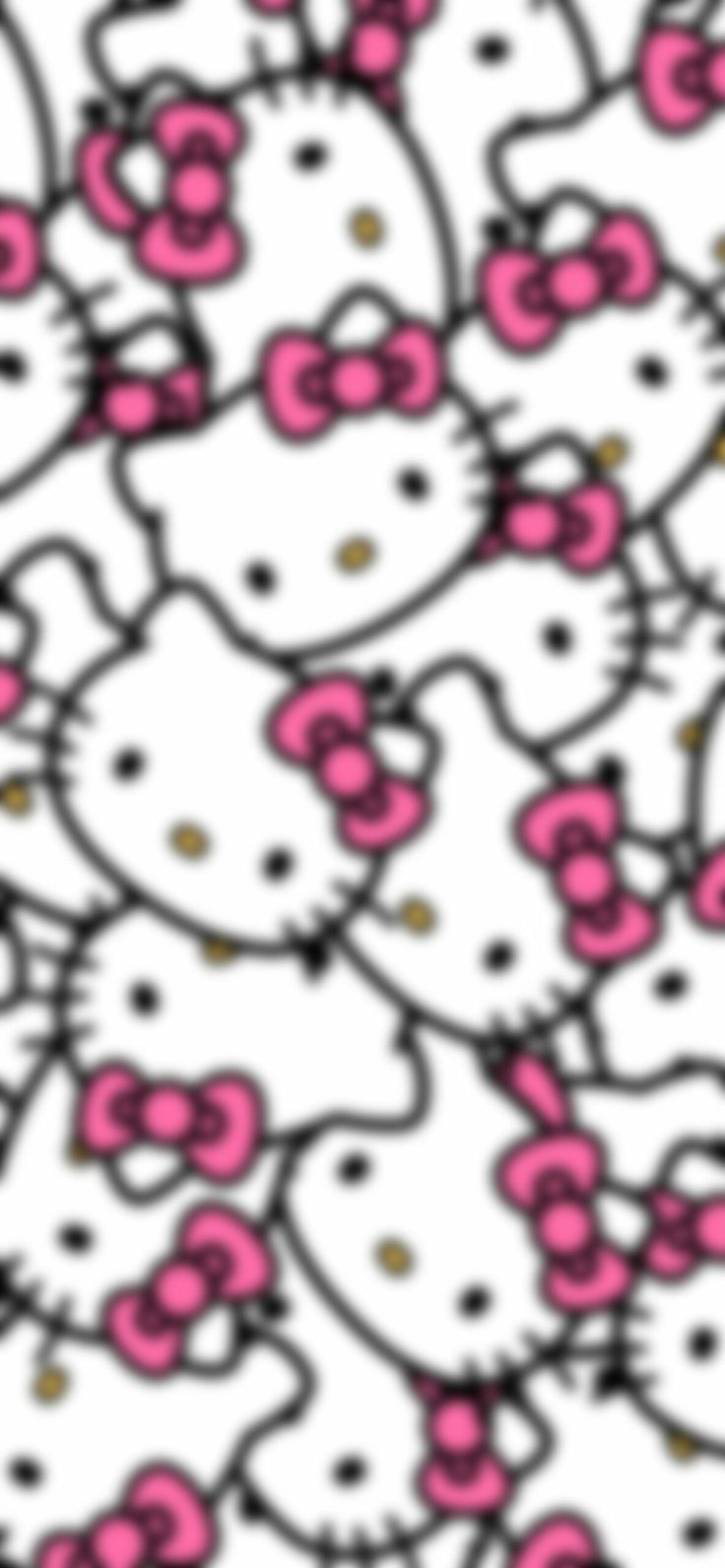 Hello Kitty Face Pattern Wallpaper