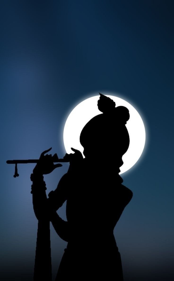 Silhouette of a Person Holding a