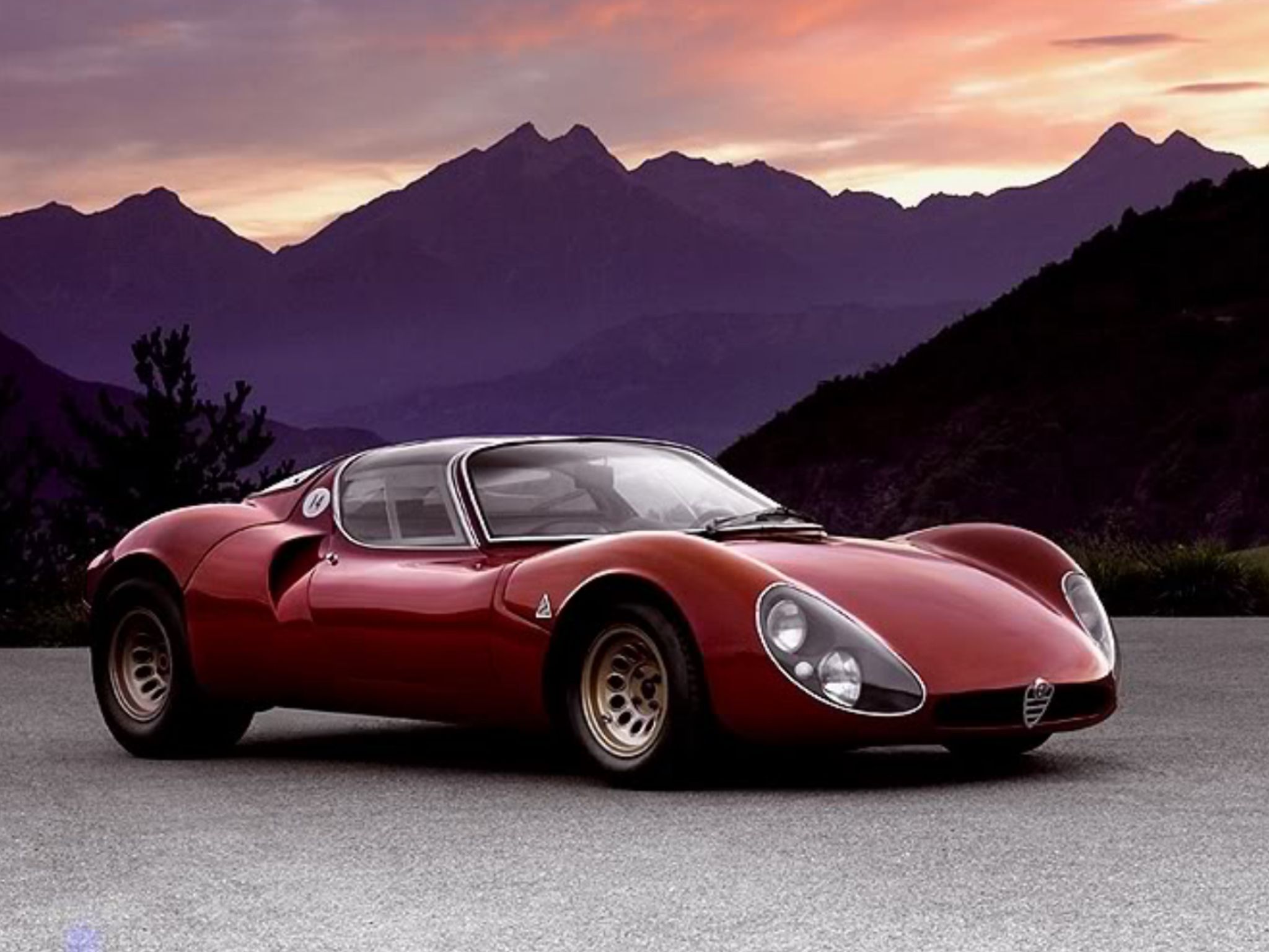 Alfa Romeo 33 stradale. Retro cars