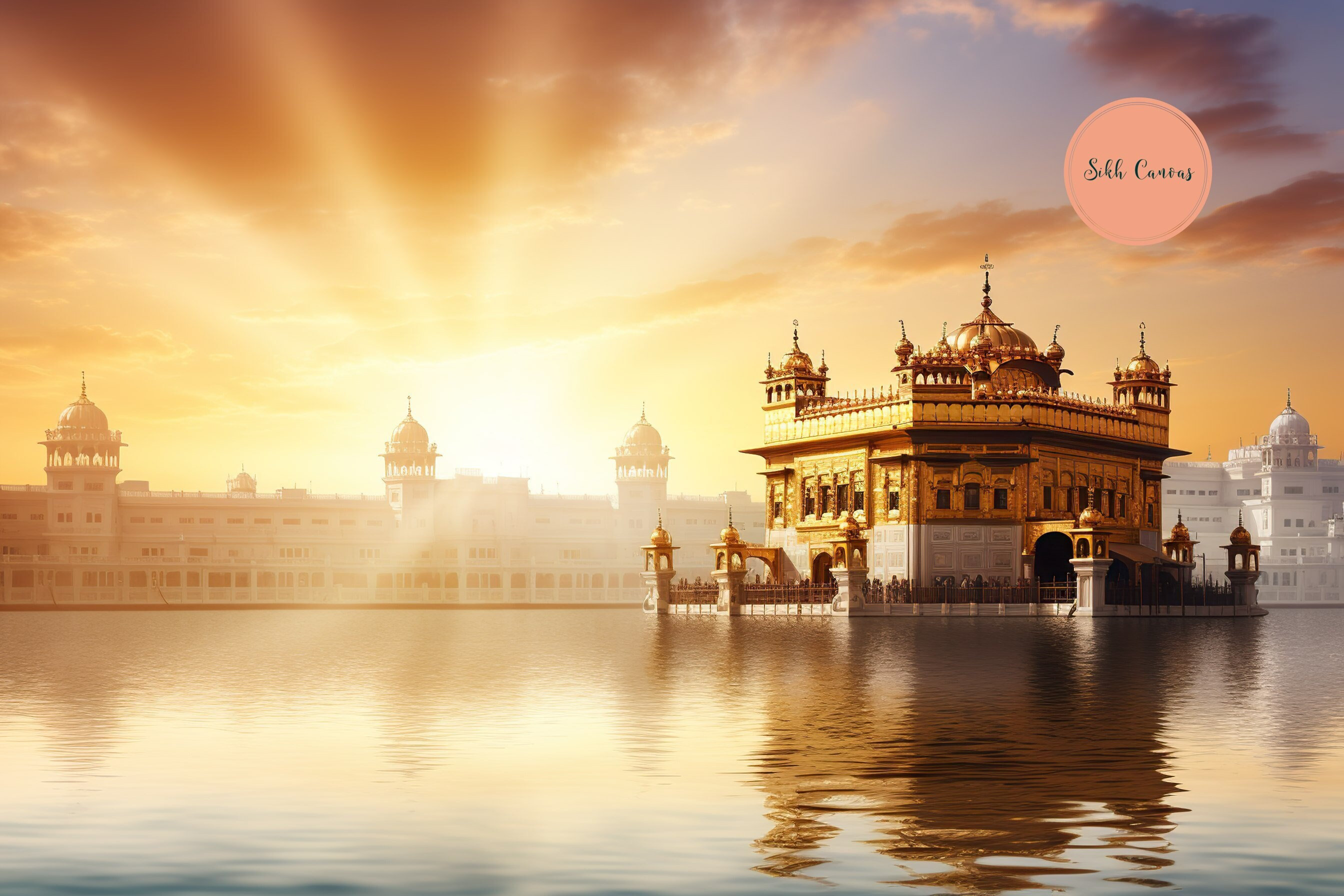 Sikh Digital Art Golden Temple Morning