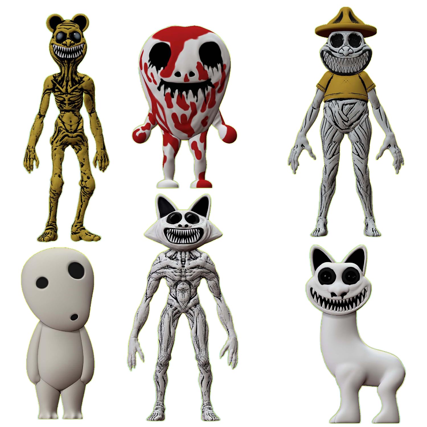 HUGGY WUGGYS 6 PCS Zoonomaly Action