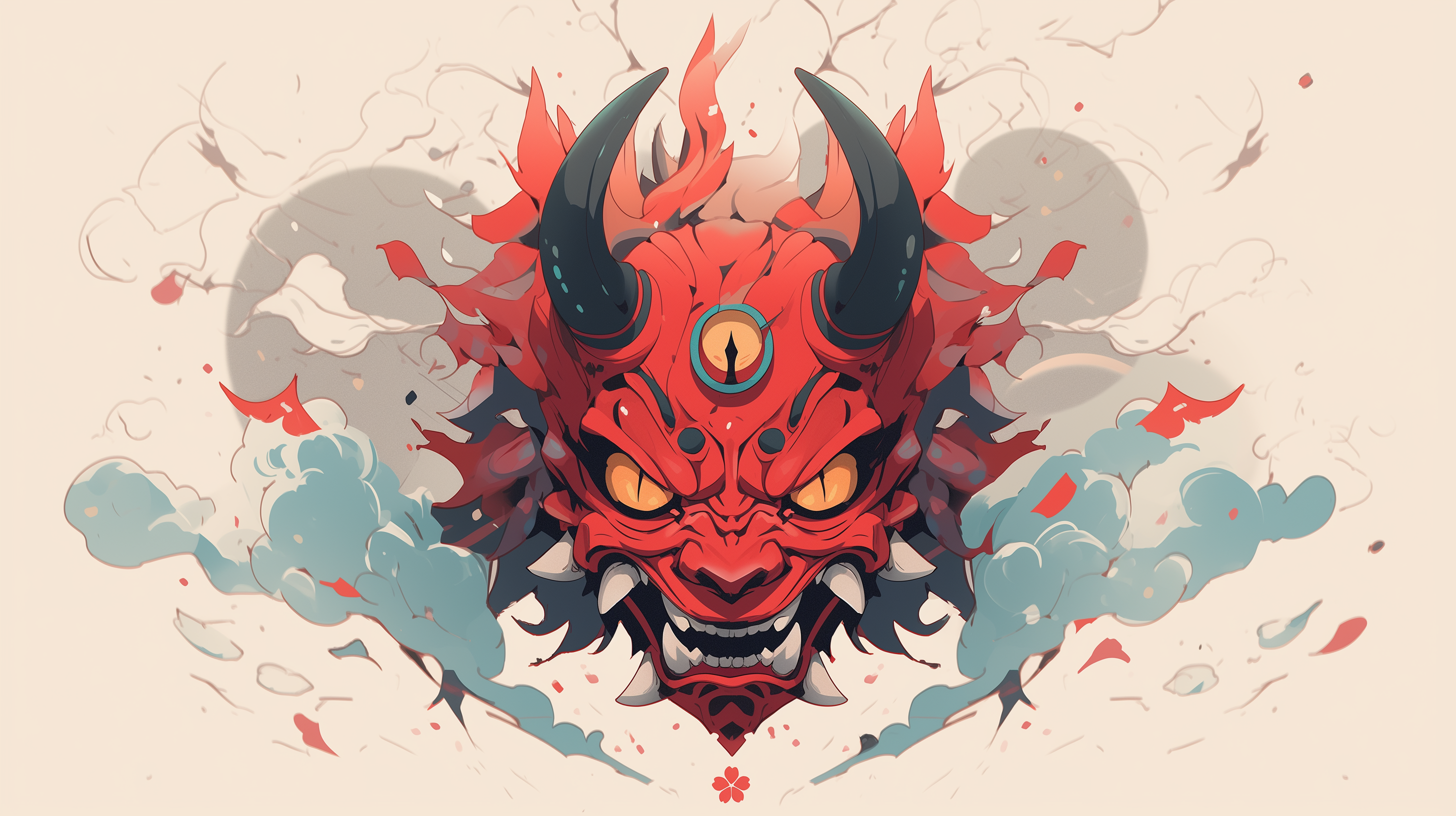 Original Oni Mask HD Wallpaper