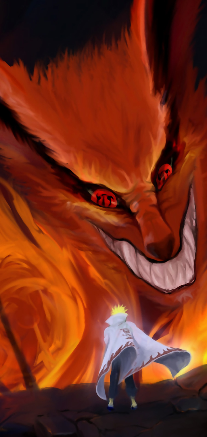 Anime, Naruto, Minato Namikaze, Kurama