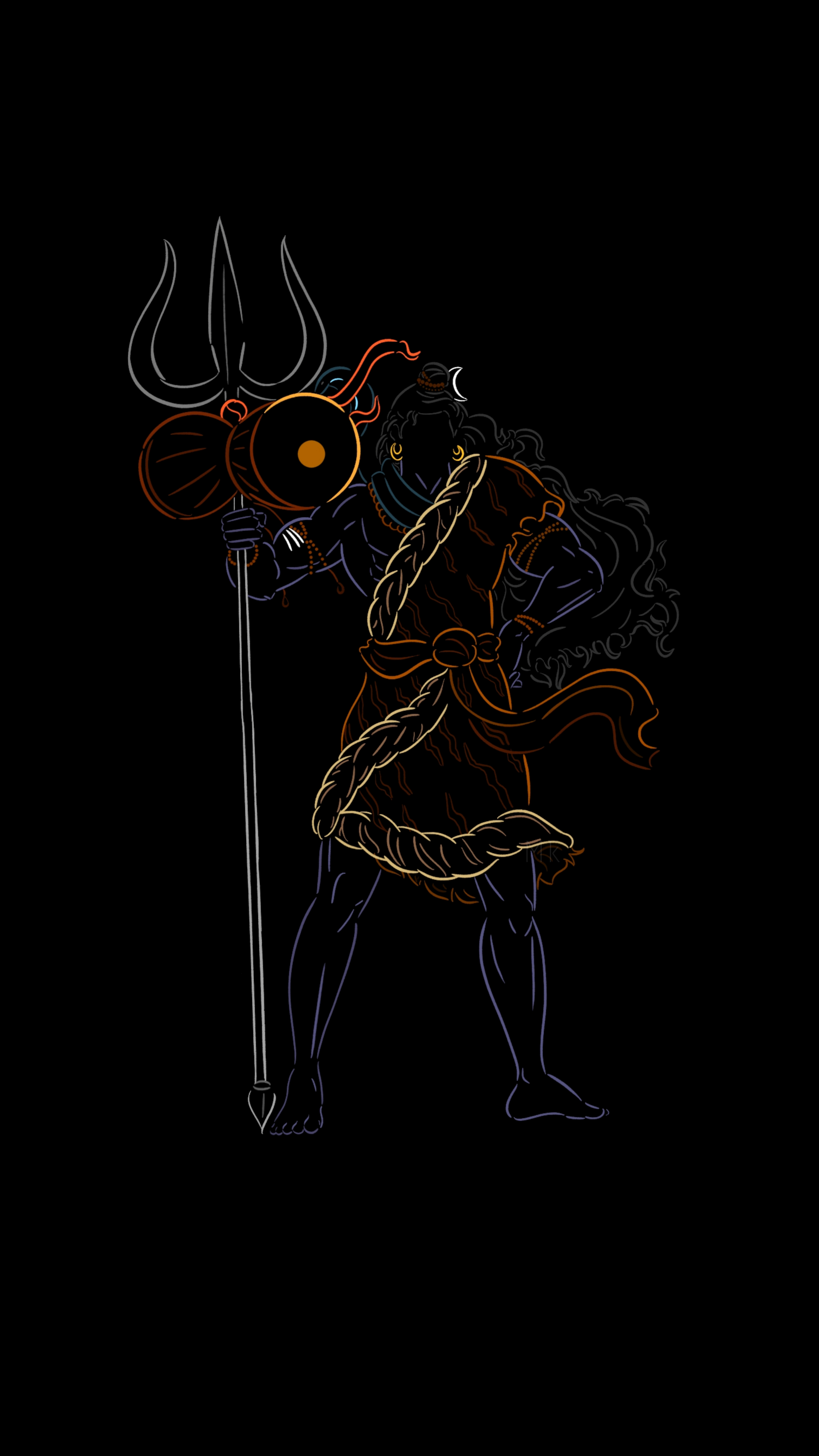 Made a wallpaper of Bhagwan Shiv ., r