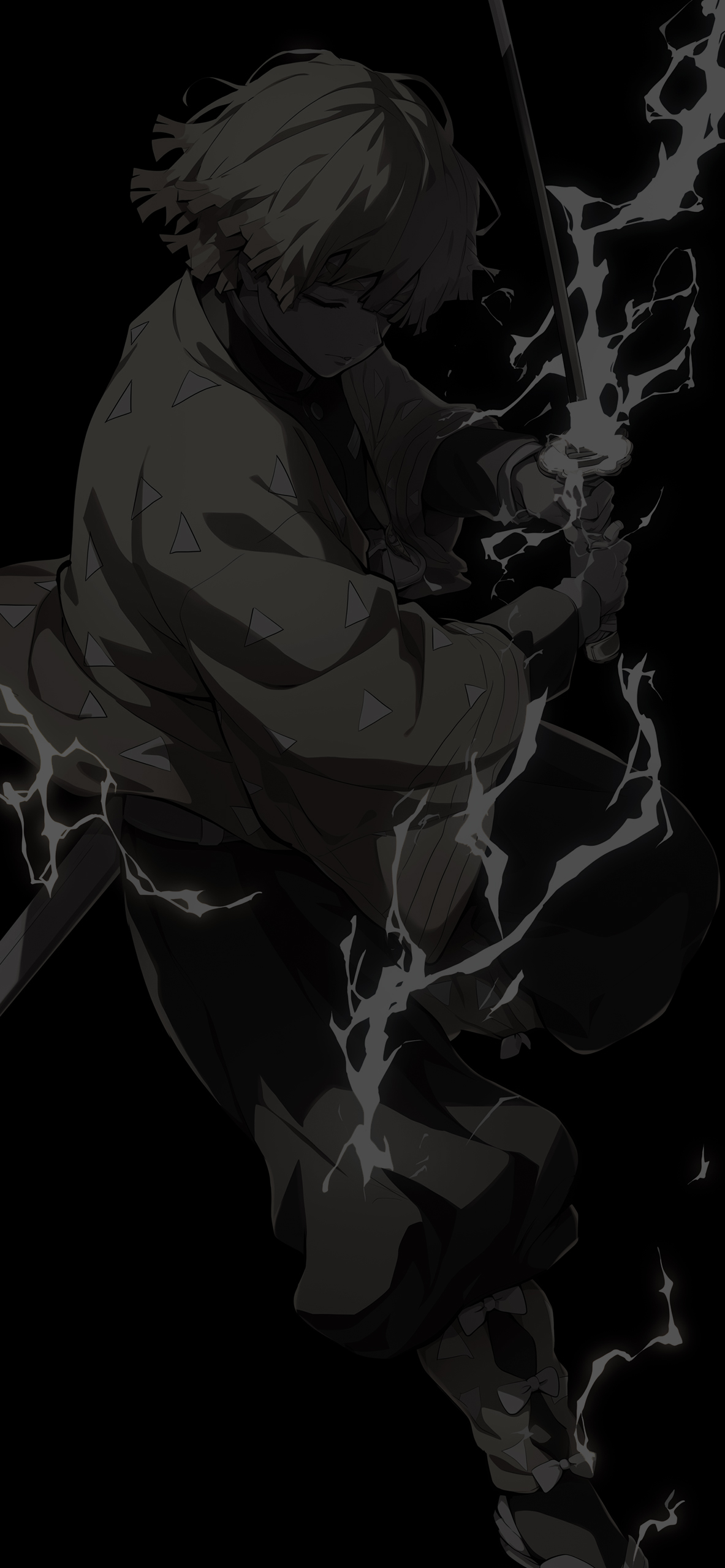 ⚡ Zenitsu Lightning Black Demon Slayer