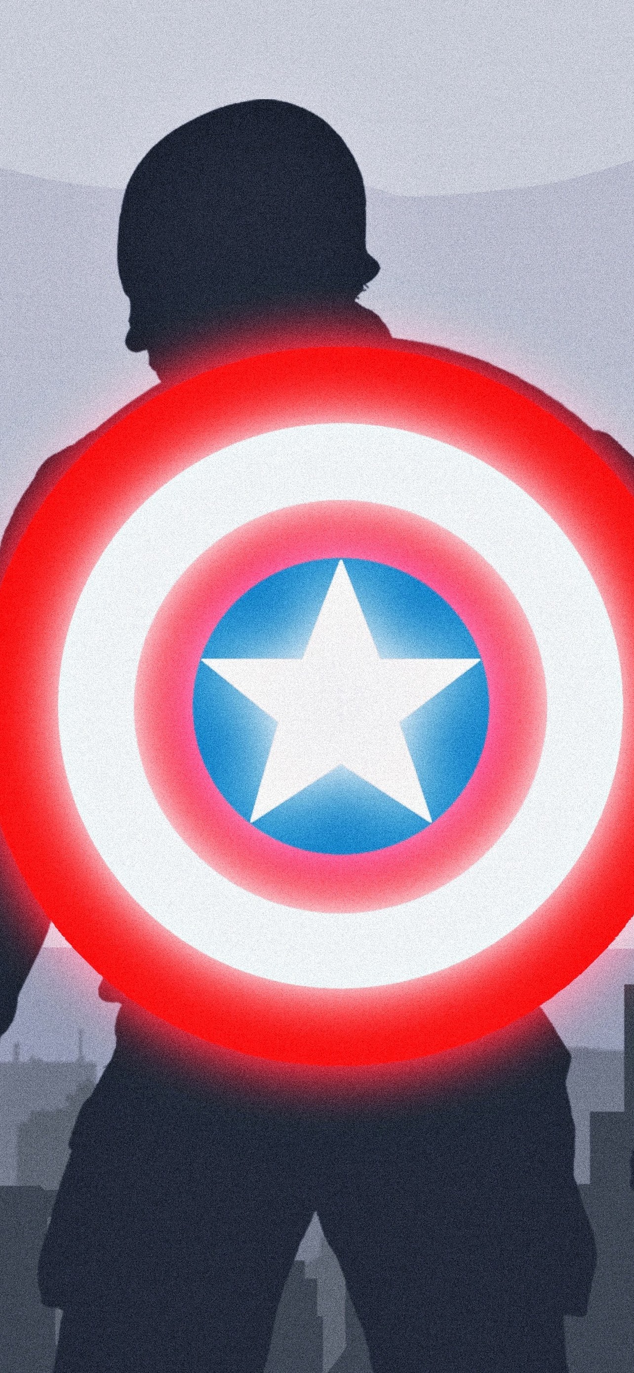Captain America Shield Minimalist 4K