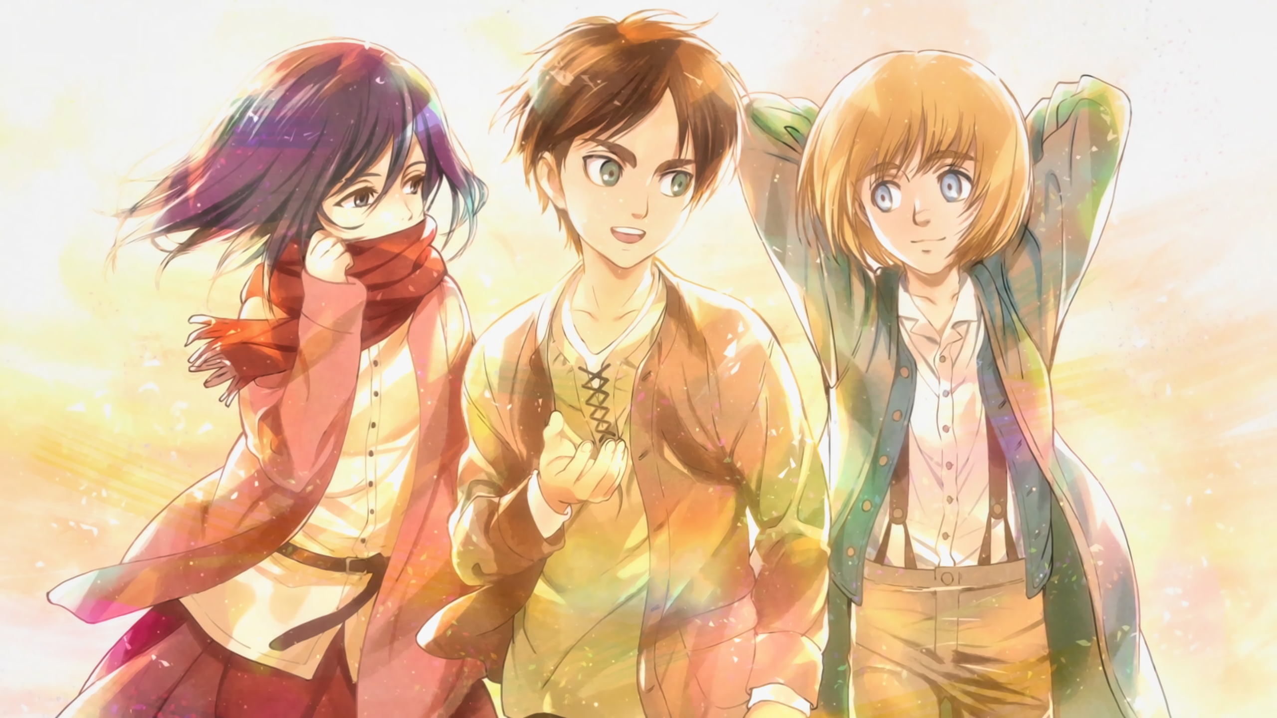 Attack on Titan Trio HD Wallpaper