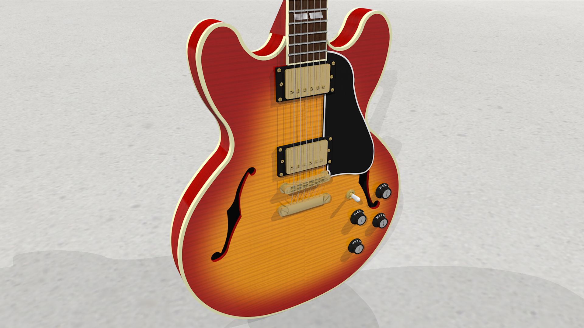 Guitar: Gibson ES Hollow Body: Sunburst