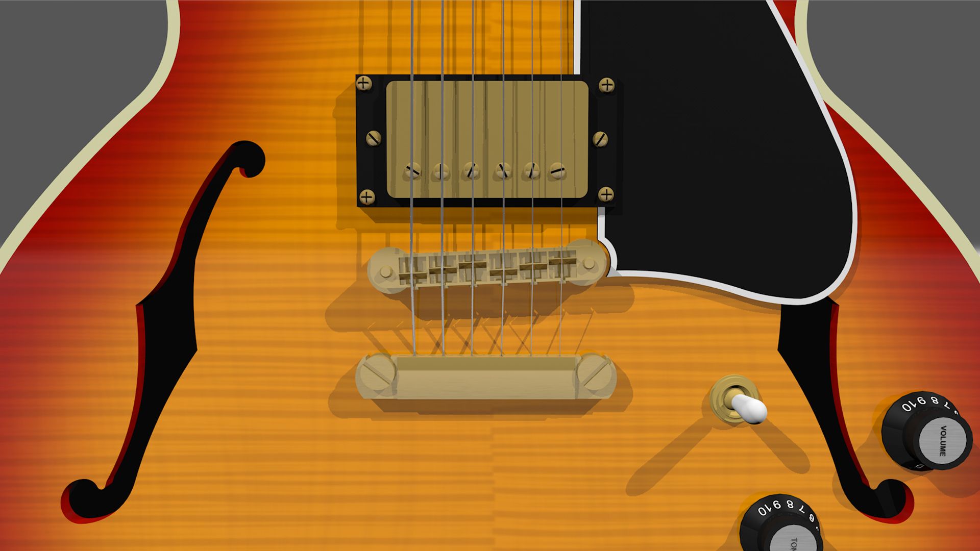 Guitar: Gibson ES Hollow Body: Sunburst