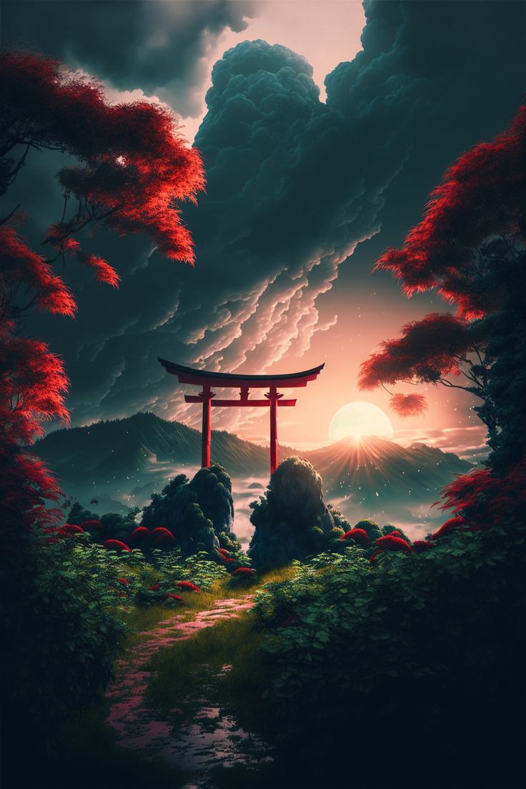 Torii Gate in the Sunset