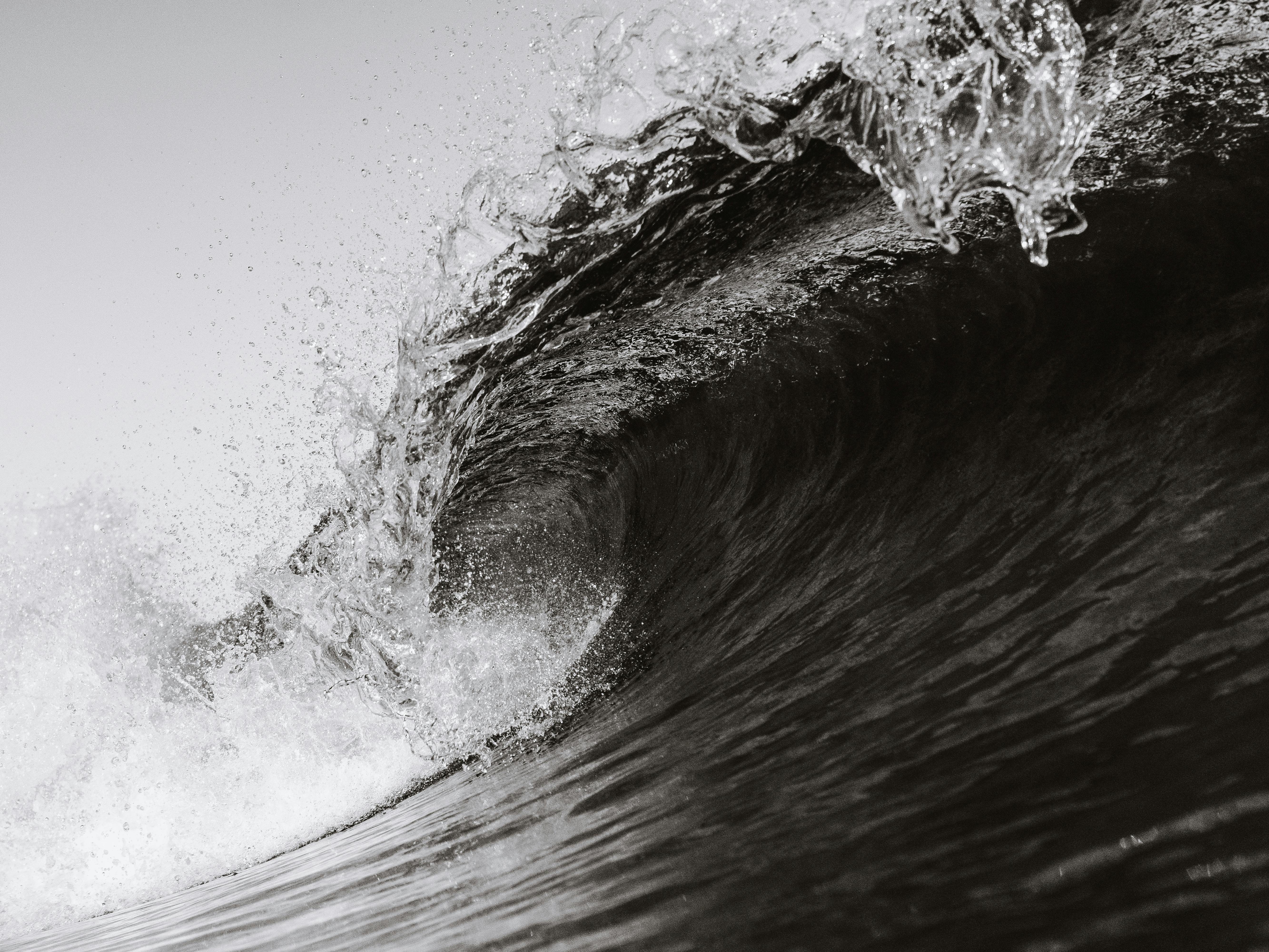 Monochrome Photo of Waves · Free Stock
